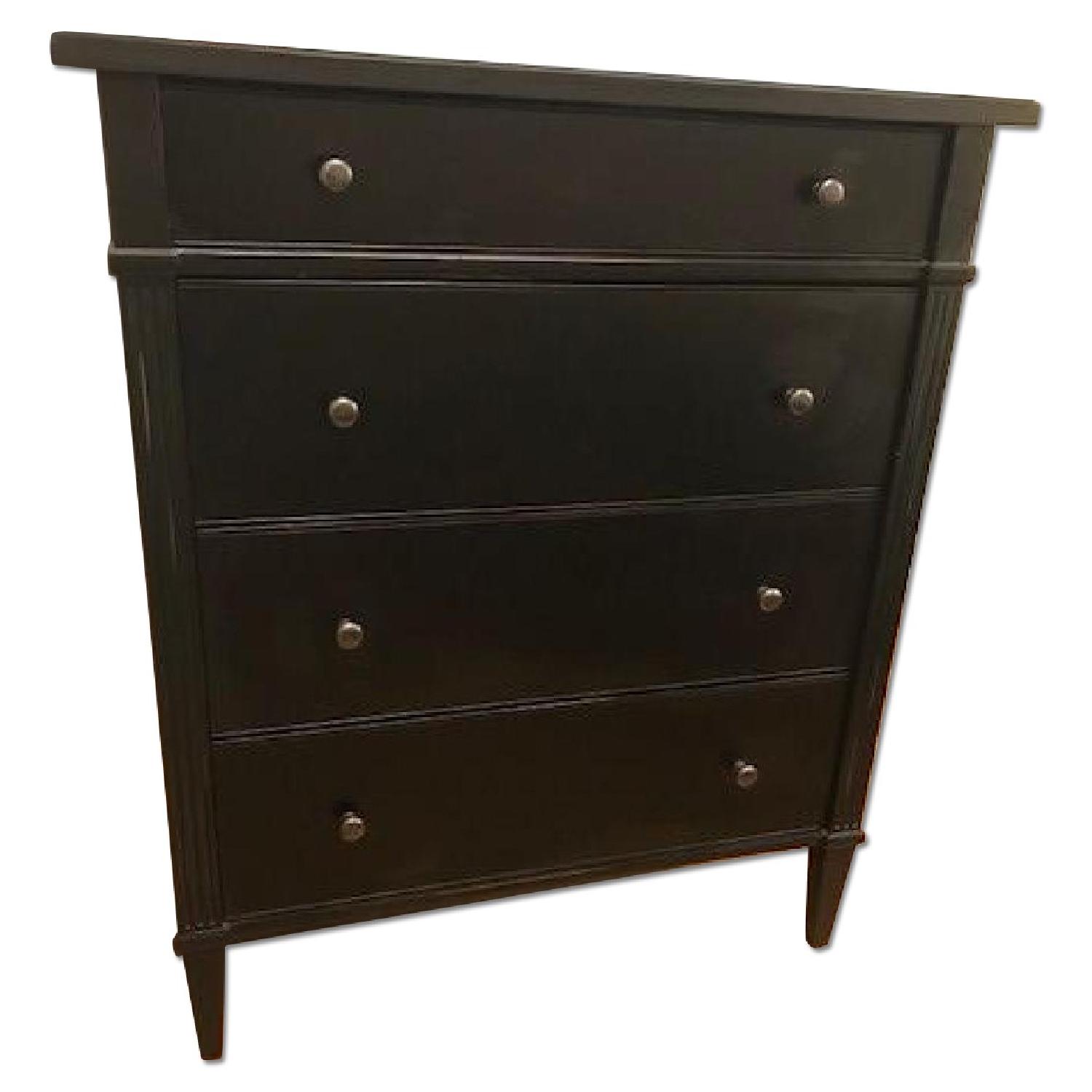 black dresser pottery barn Glenview 6 Drawer Dresser - Cracked Smoked Black Veneer