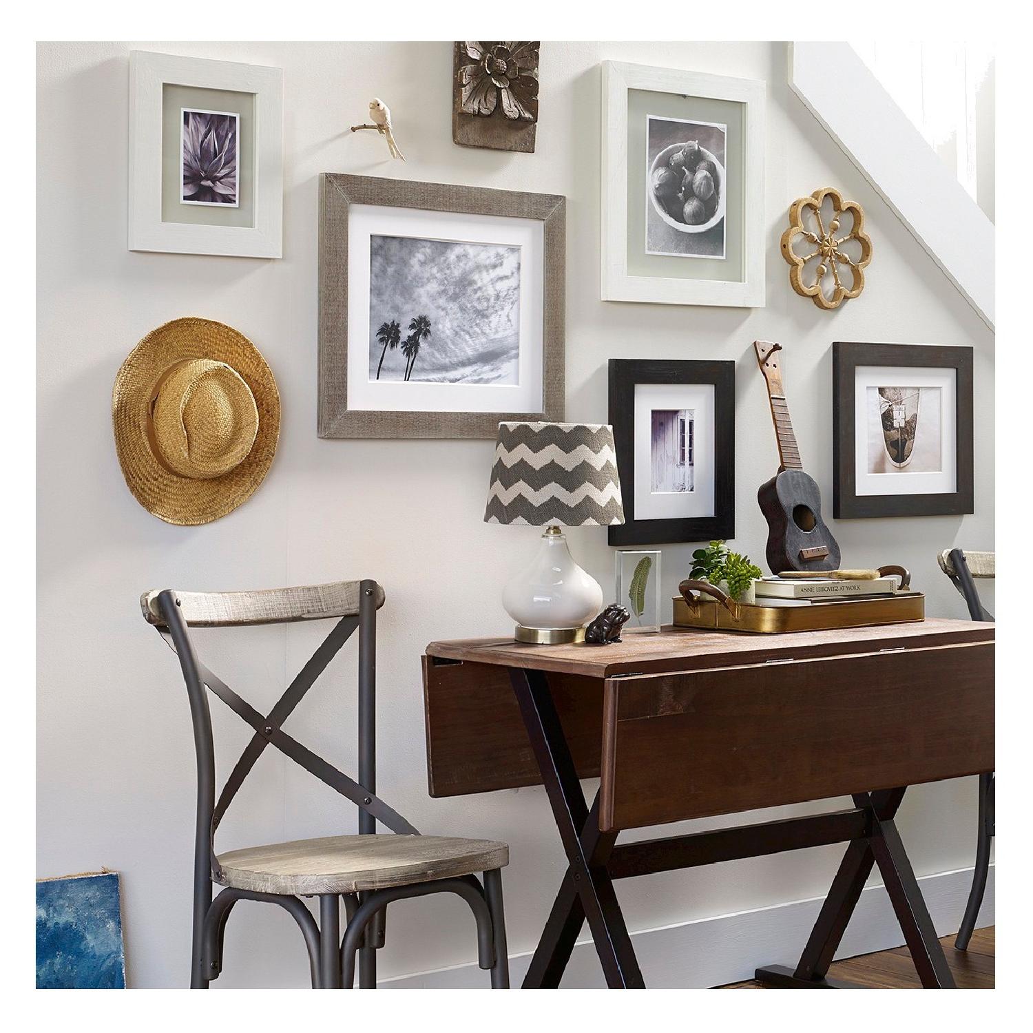 Target Threshold Square Drop Leaf Rustic Dining Table - image-2