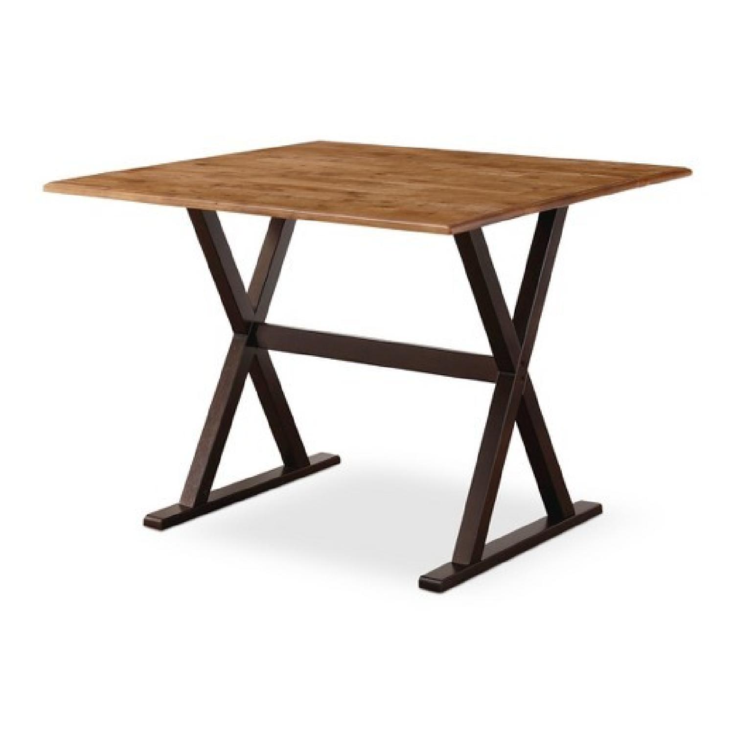Target Threshold Square Drop Leaf Rustic Dining Table - image-0