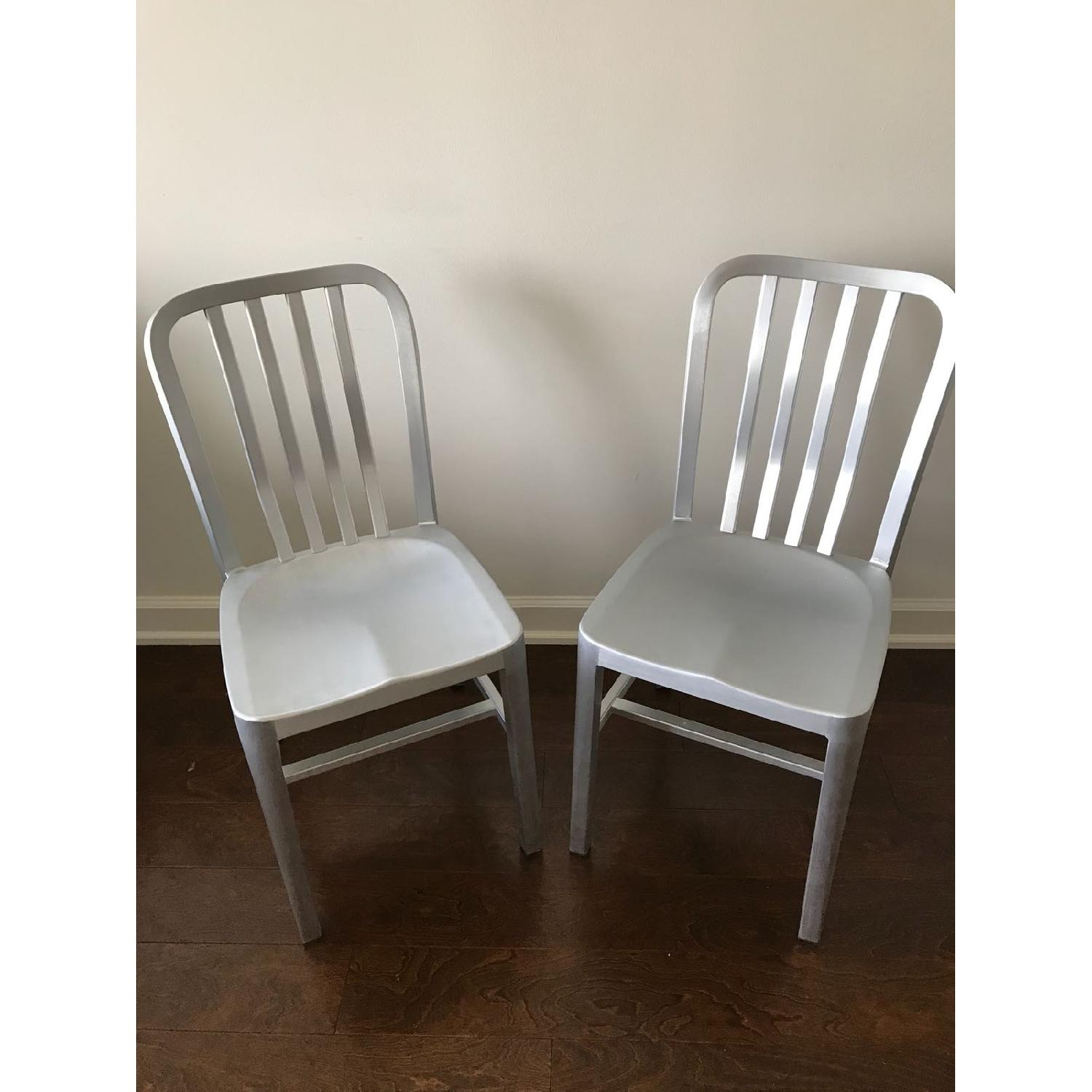 Crate & Barrel Delta Aluminum Dining Chair AptDeco