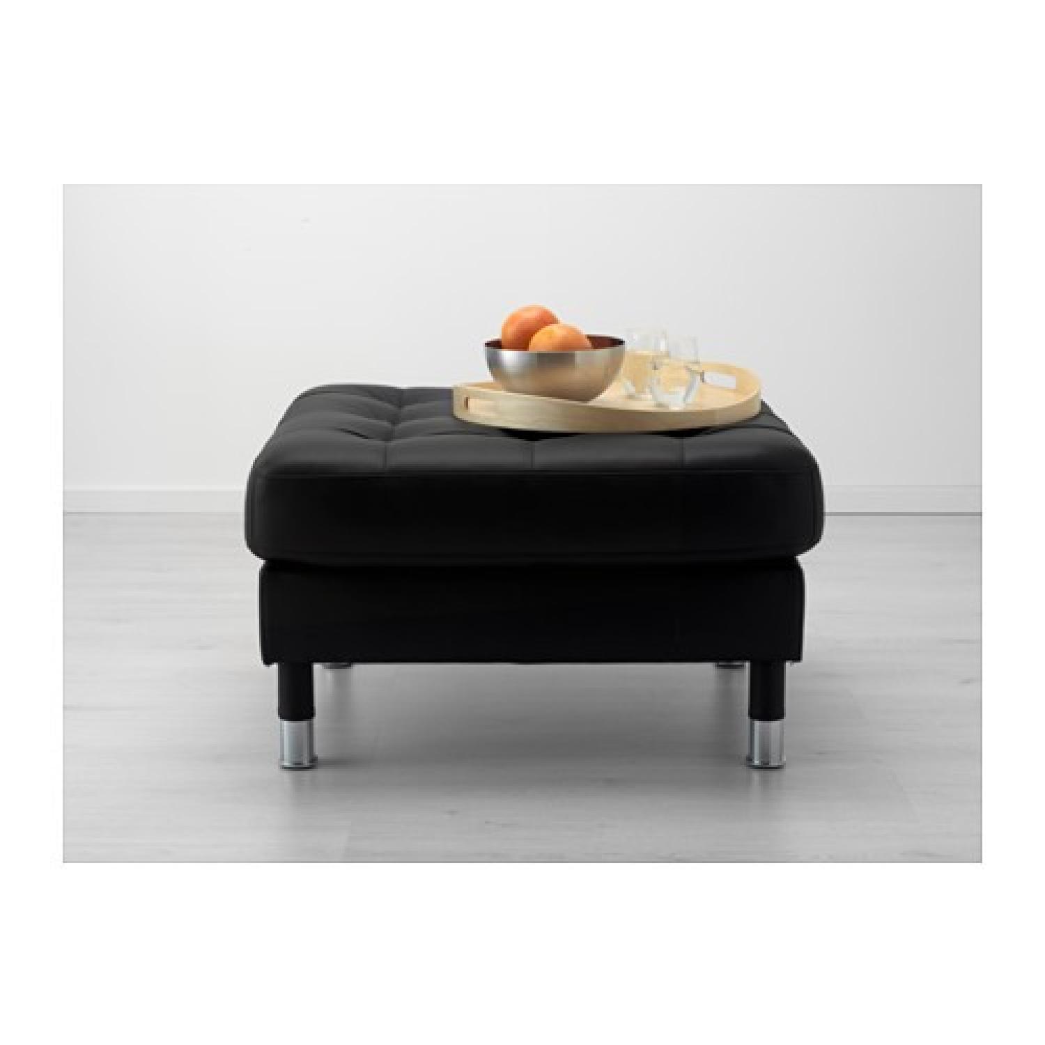 Ikea Landskrona Black Ottoman - image-1