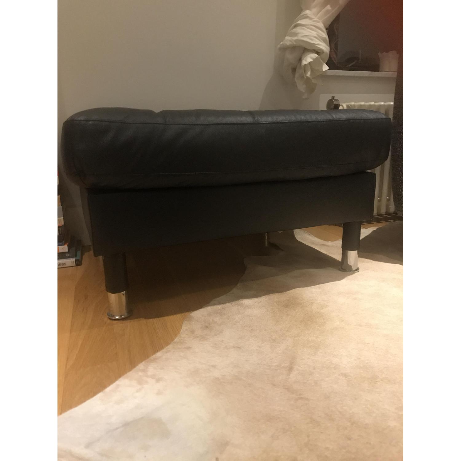 Ikea Landskrona Black Ottoman - image-3