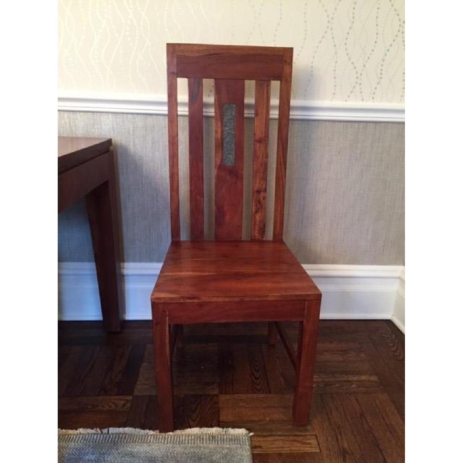Vintage Solid Wood Dining Table w/ 8 Chairs - AptDeco