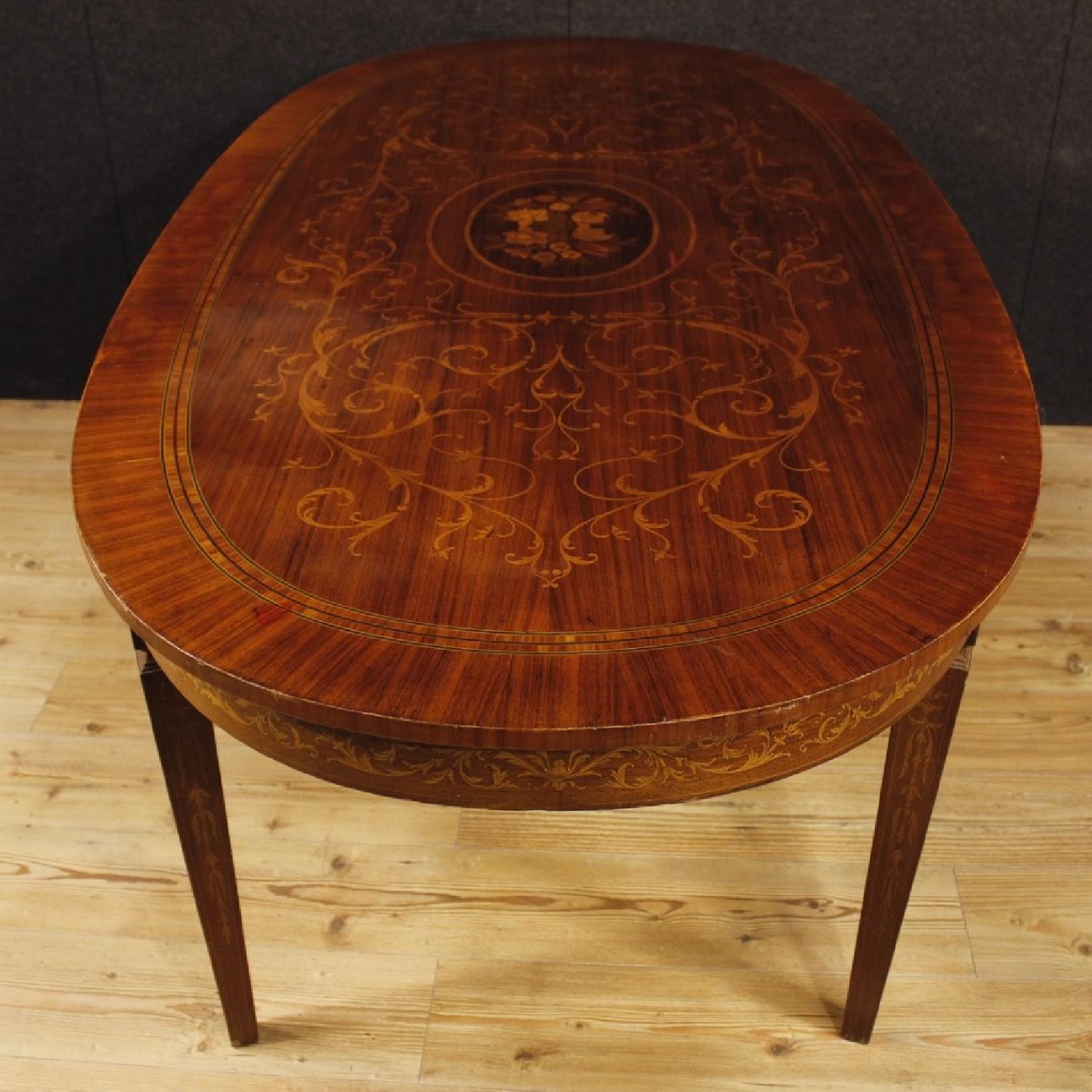 Louis XVI Style Italian Inlaid Dining Table - image-3