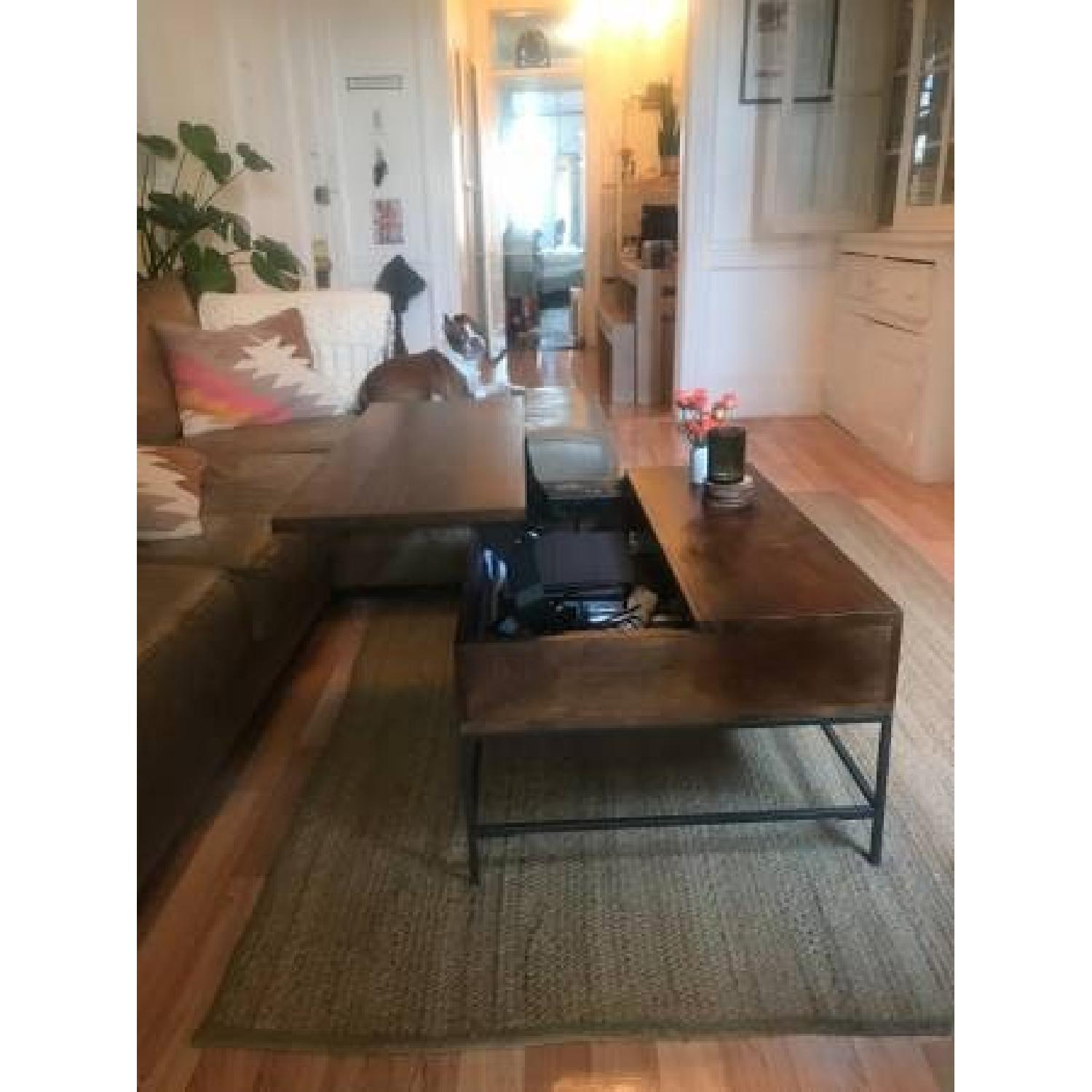 West Elm Industrial Storage Coffee Table in Cafe - image-2