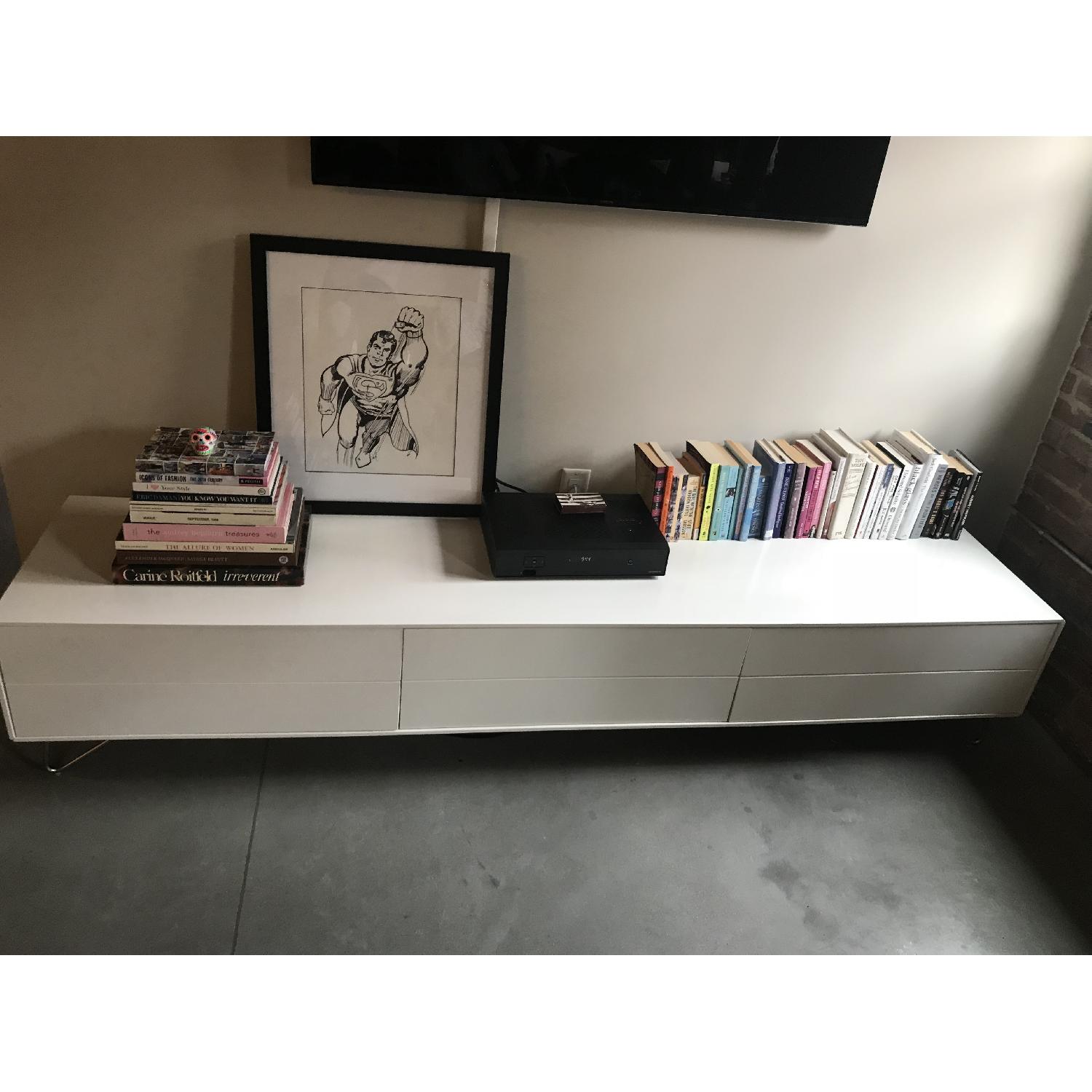 BoConcept Fermo White Lacquer Media Console - AptDeco