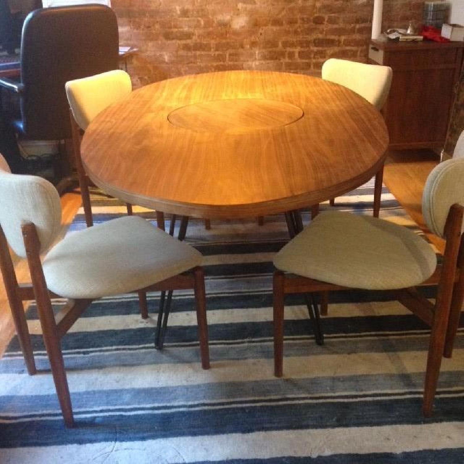 Custom Walnut Oval Table w/ Lazy Susan - image-4