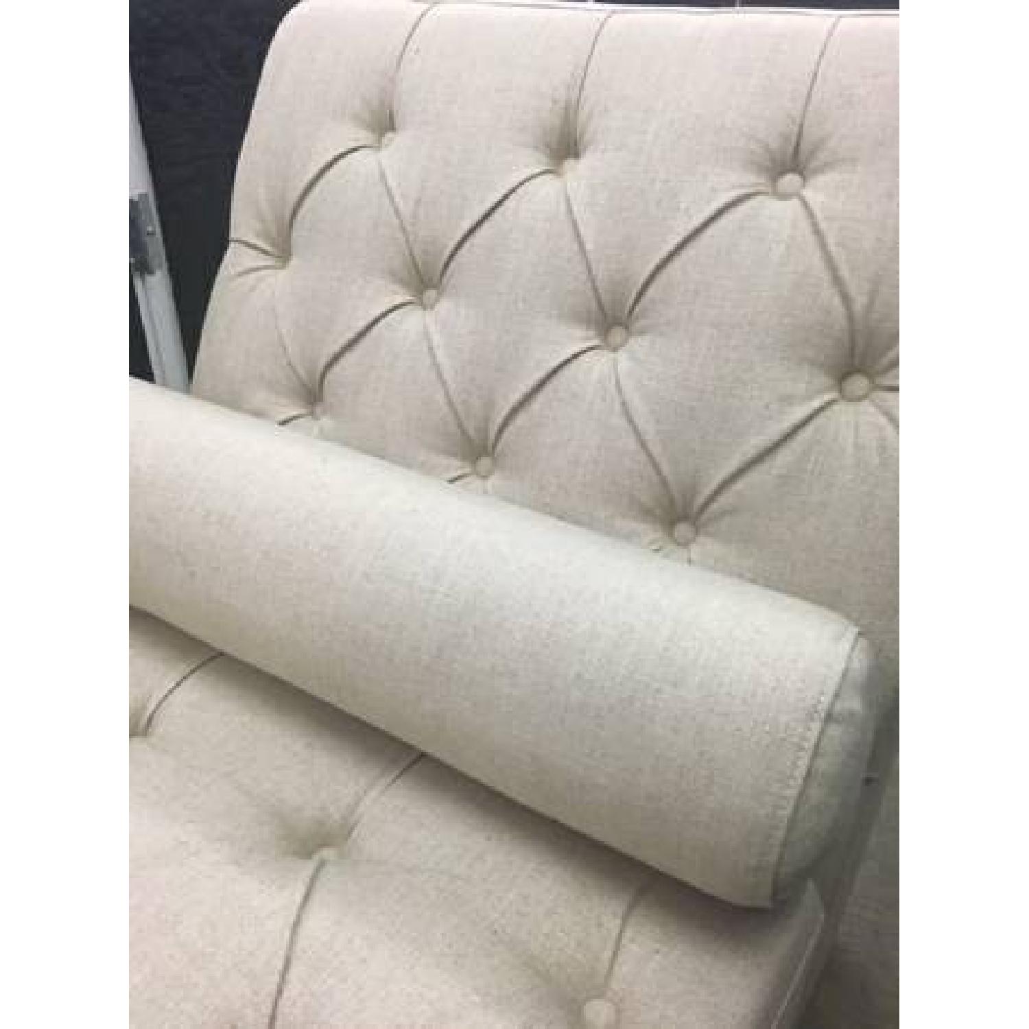 Crate & Barrel Upholstered Queen Bed & Cleo Chaise - image-3