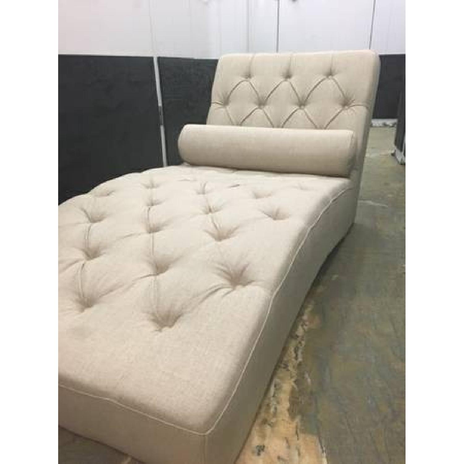 Crate & Barrel Upholstered Queen Bed & Cleo Chaise - image-4