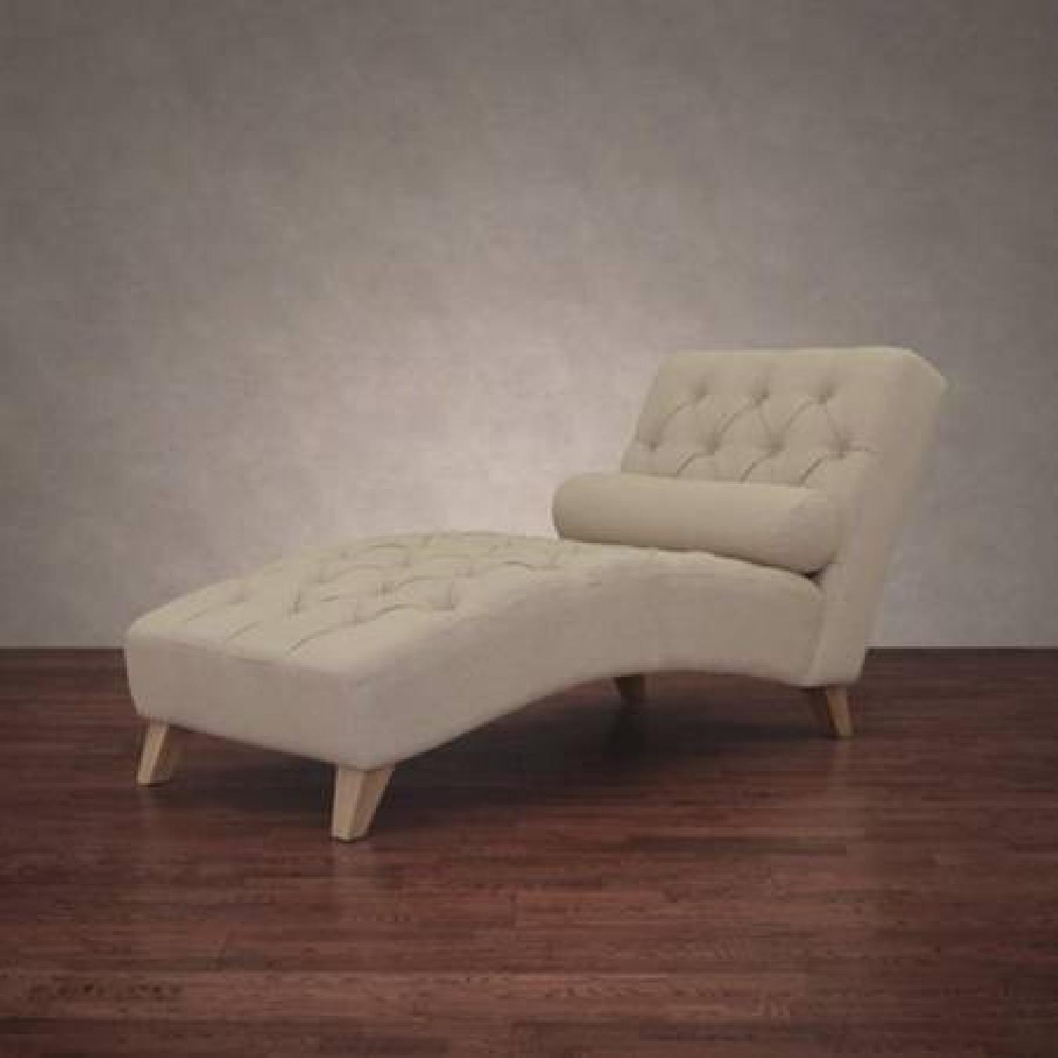 Crate & Barrel Upholstered Queen Bed & Cleo Chaise - image-5