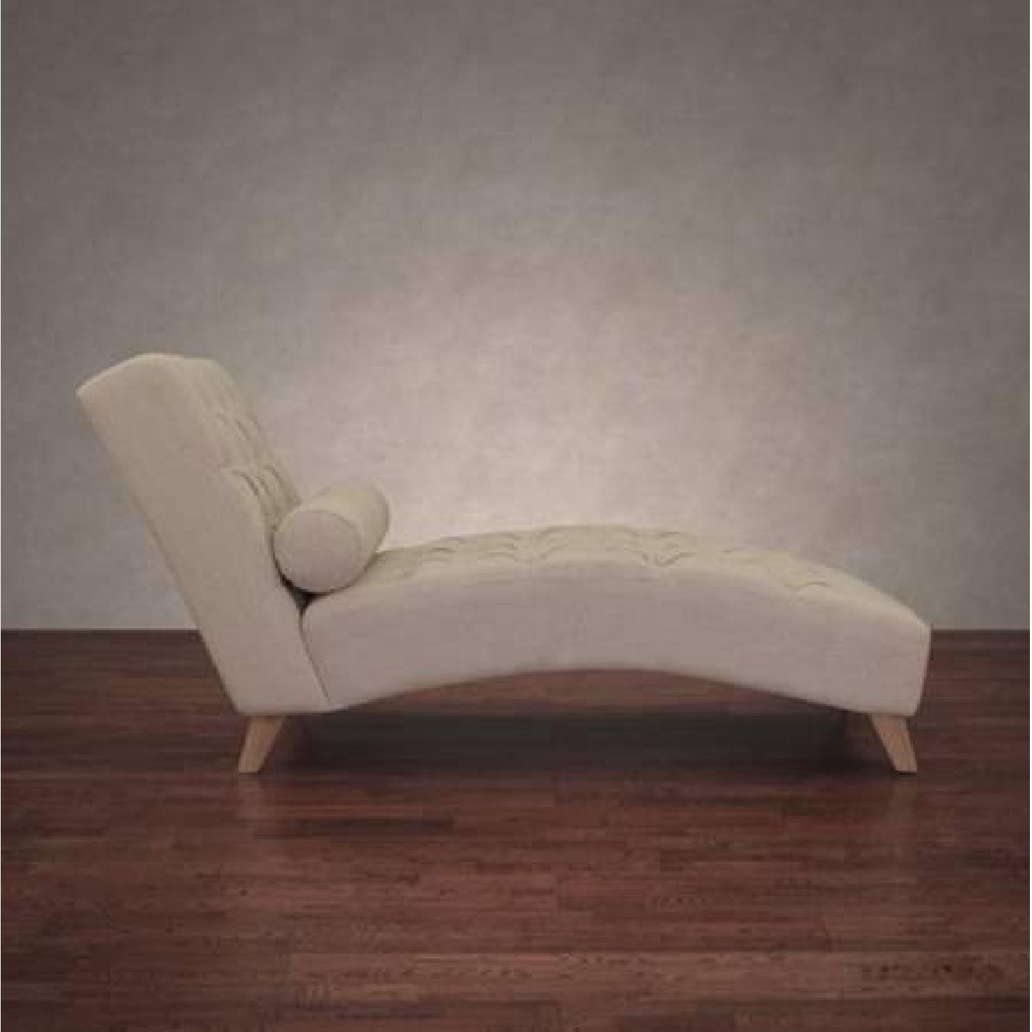 Crate & Barrel Upholstered Queen Bed & Cleo Chaise - image-6