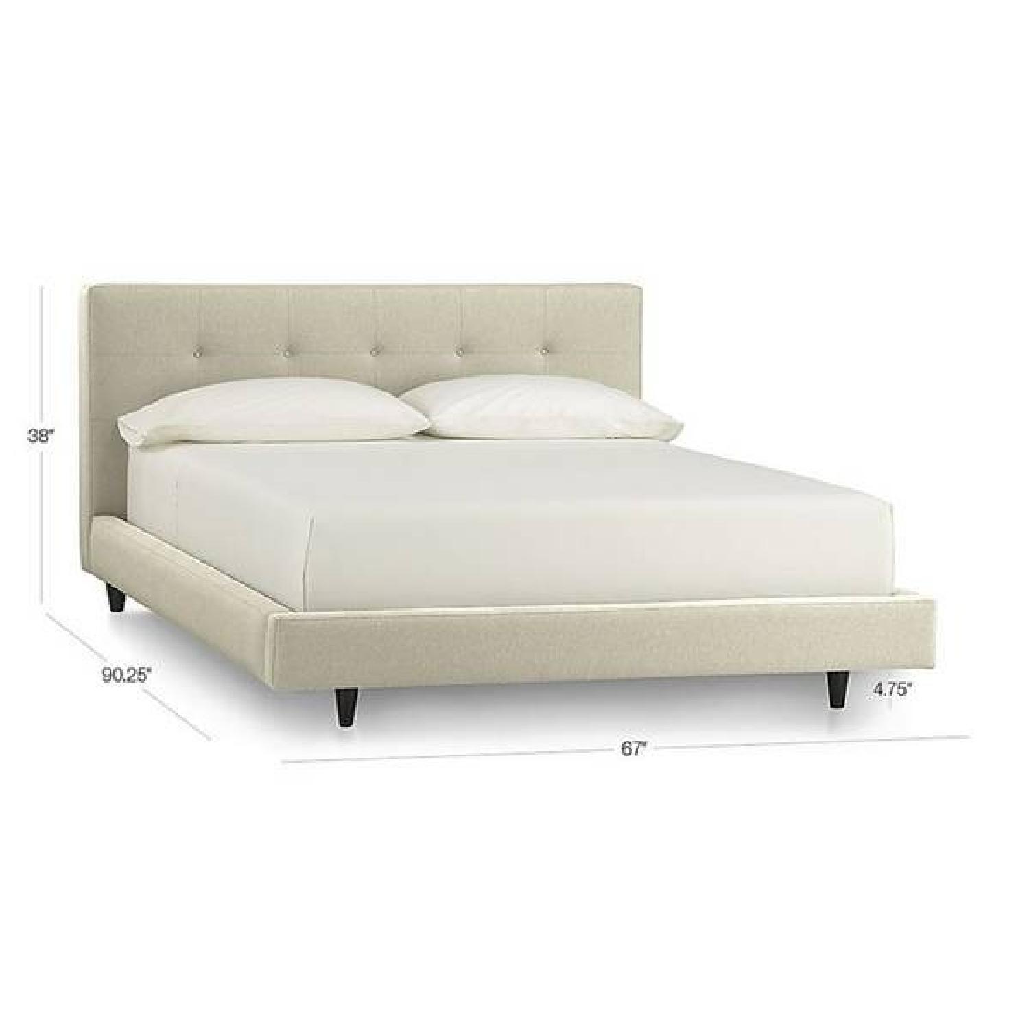 Crate & Barrel Upholstered Queen Bed & Cleo Chaise - image-8