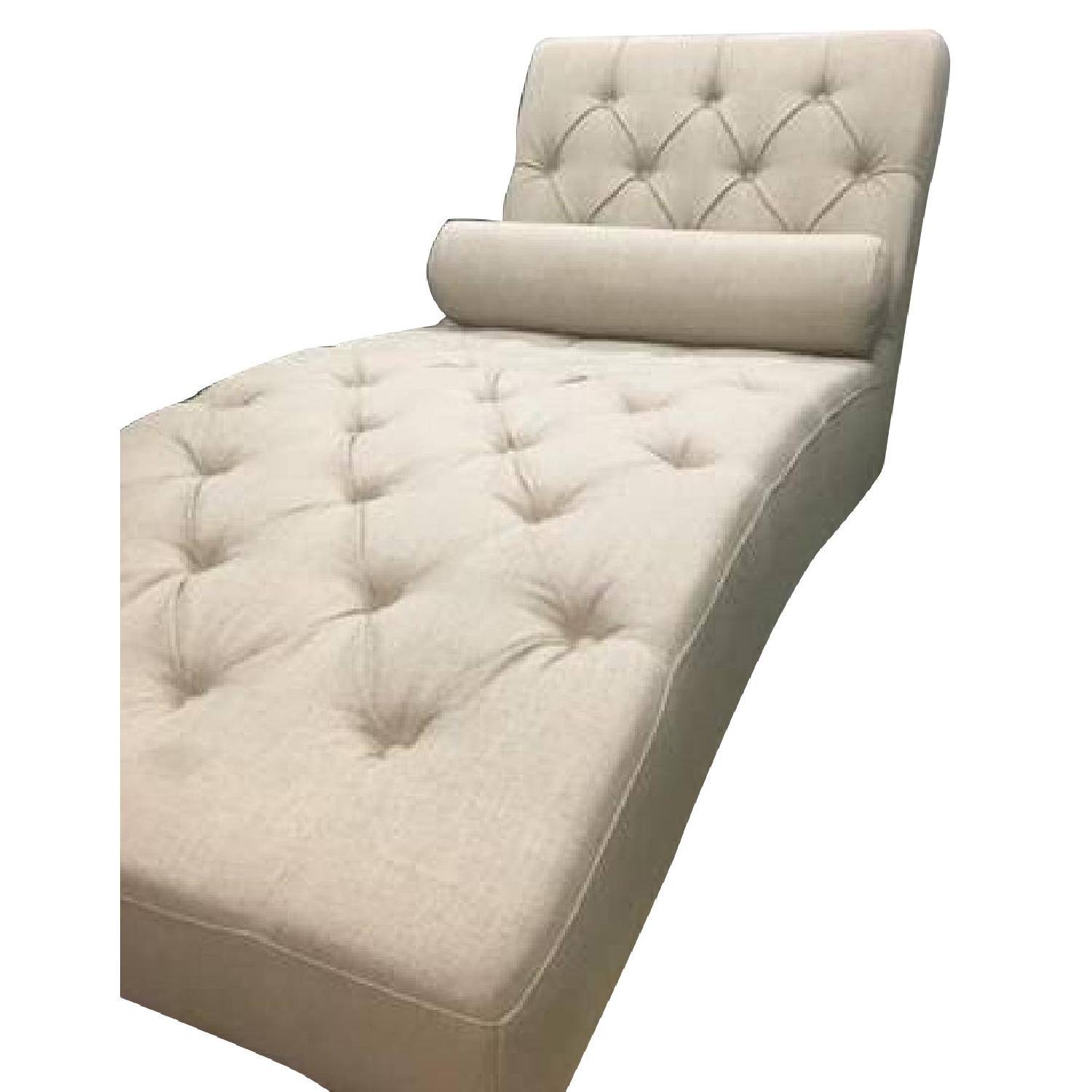 Crate & Barrel Upholstered Queen Bed & Cleo Chaise - image-9