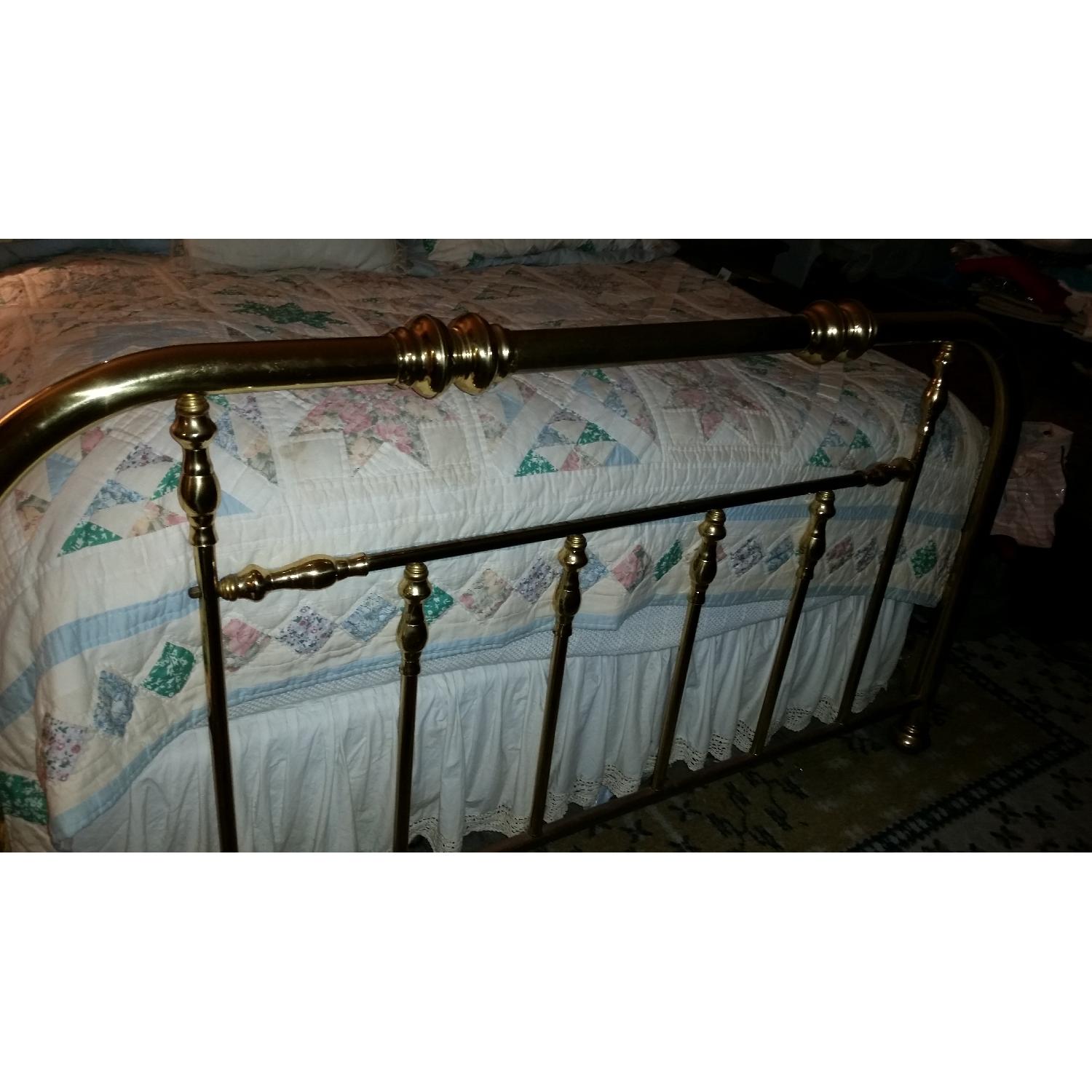 Oxford Antique Queen Size Brass Bed - image-2