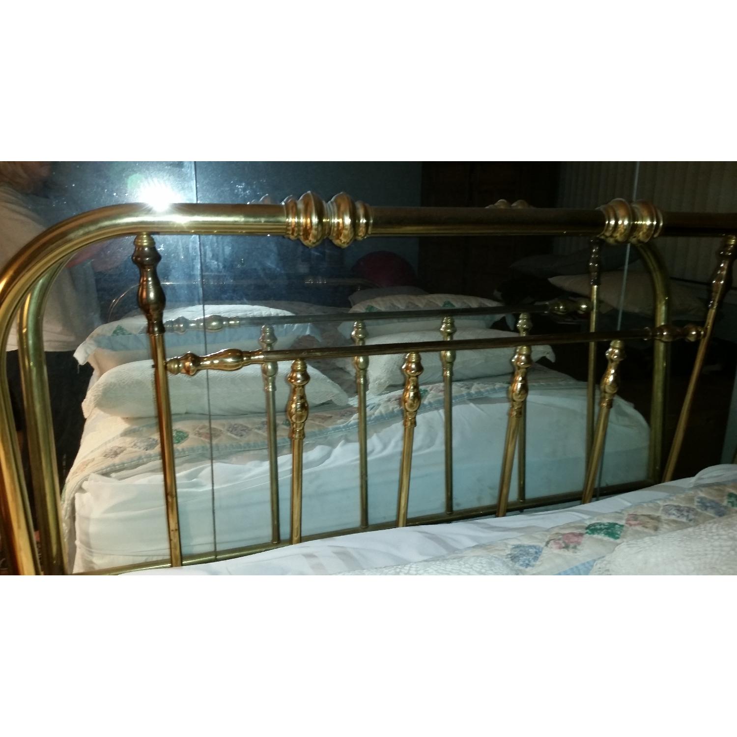 Oxford Antique Queen Size Brass Bed - image-3