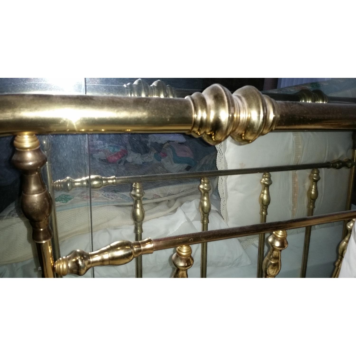 Oxford Antique Queen Size Brass Bed - image-4