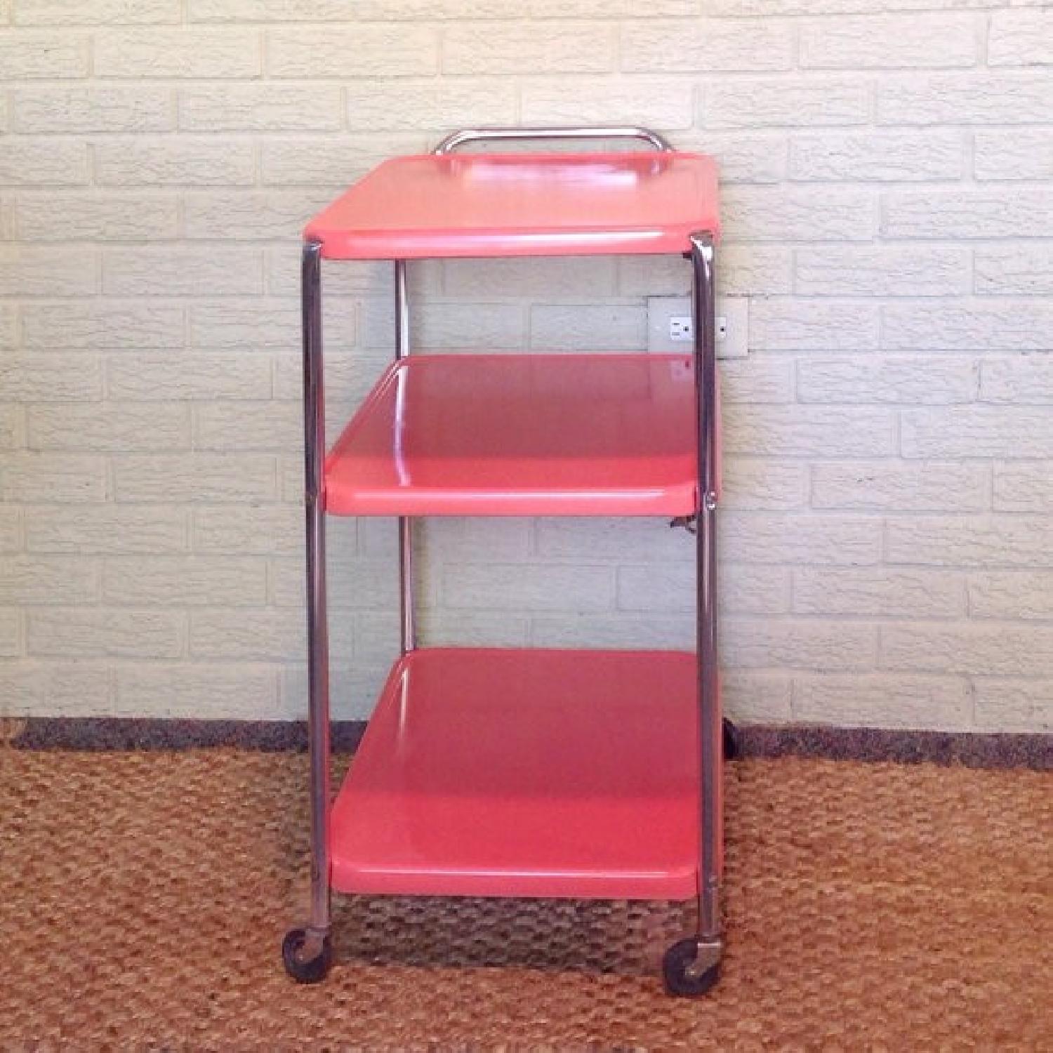 Vintage Upcycled Metal Rolling Kitchen Cart - image-3