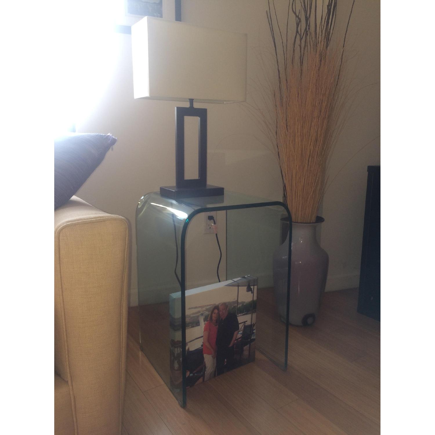 Storehouse Furniture Retro Glass Coffee Table + Matching Side Tables - image-7