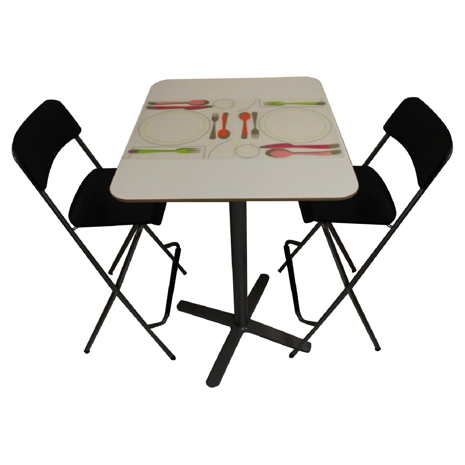 Ikea Billsta Bar Table w/ 2 Chairs - AptDeco