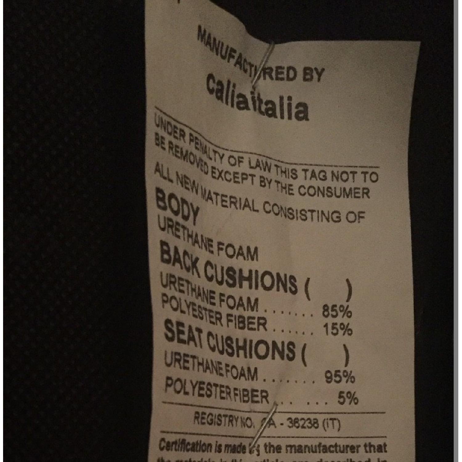 Calia Italia Leather Swivel Club Chair - image-2