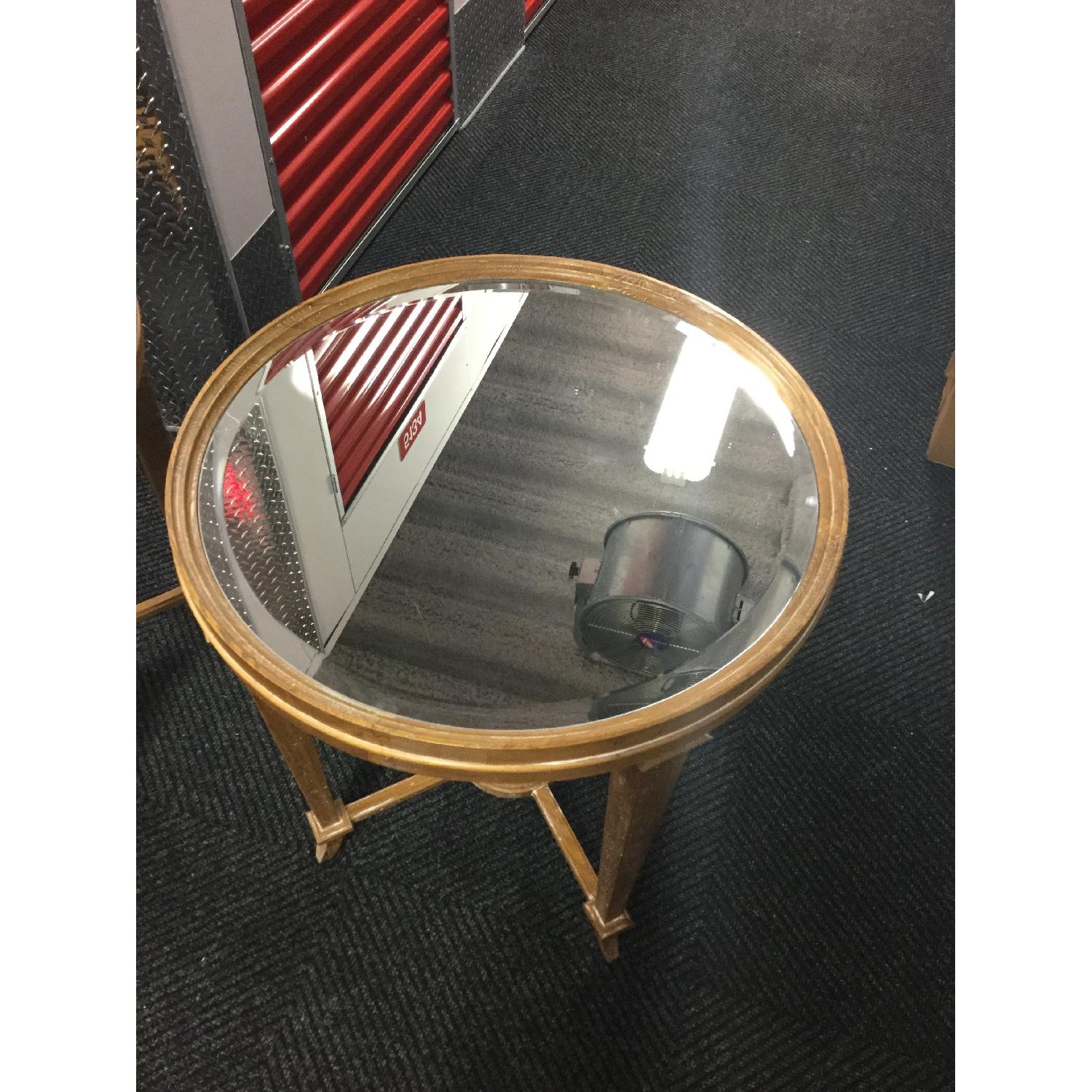 Round Mirrored Top Tables - Pair - image-2