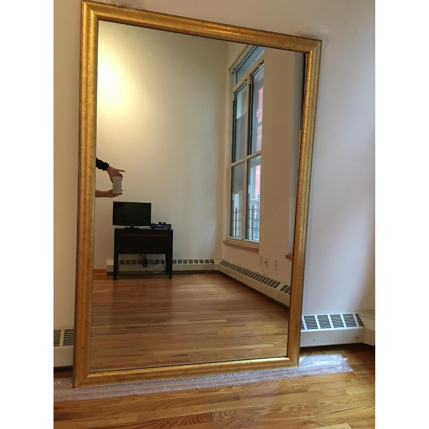 Large Gold Leaf Mirror - image-1