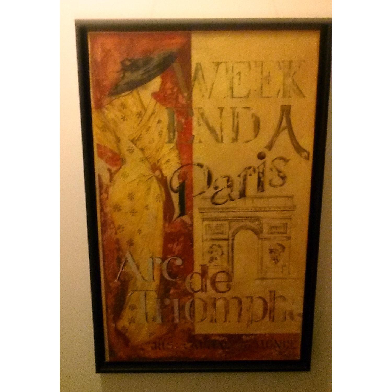 Fabrice De Villeneuve Vintage French Themed Framed Paintings  - Pair - image-2