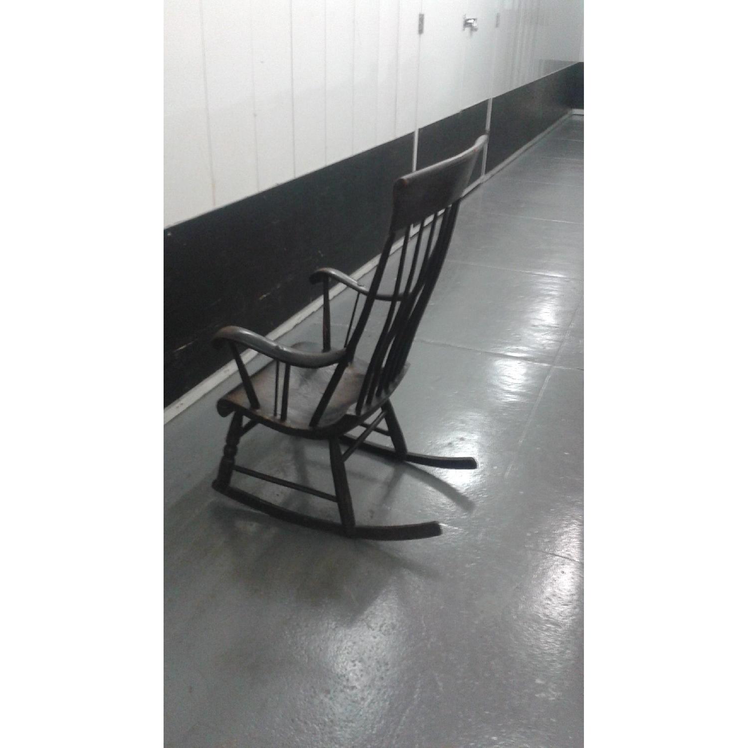 Antique 1820-1840 Boston Windsor Birdcage Rocking Chair - image-5