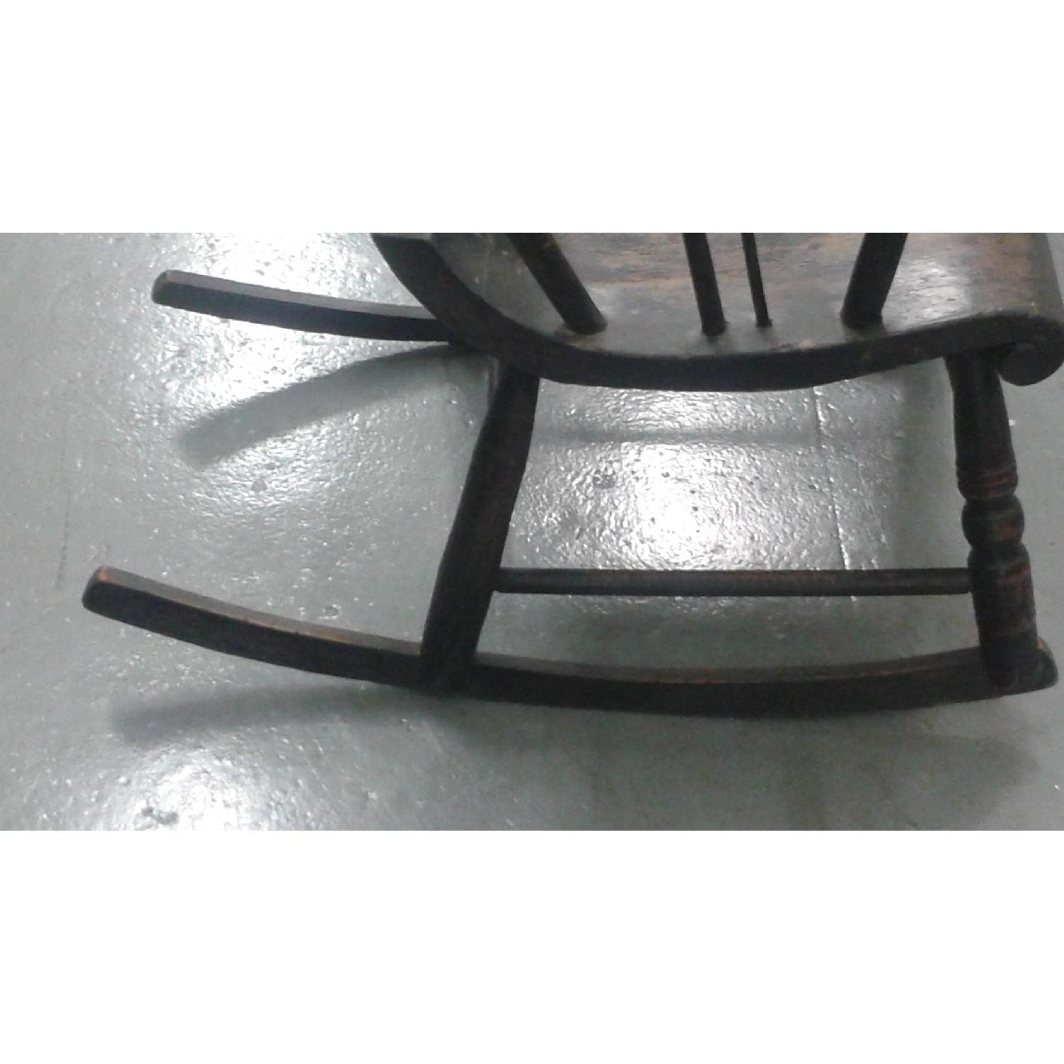 Antique 1820-1840 Boston Windsor Birdcage Rocking Chair - image-7