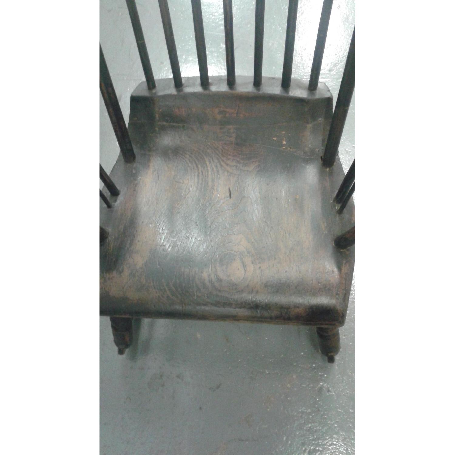 Antique 1820-1840 Boston Windsor Birdcage Rocking Chair - image-9