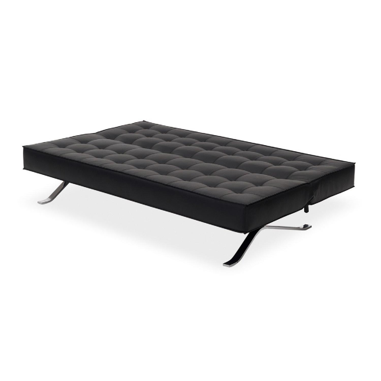 The Smart Sofa Black Leather Sofa Bed - image-3