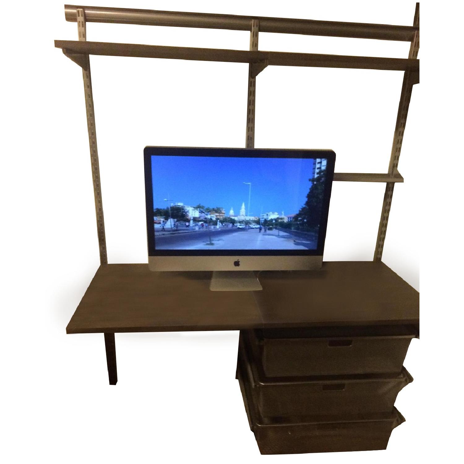 Elfa Wall Mounted Floating Computer Desk - image-0