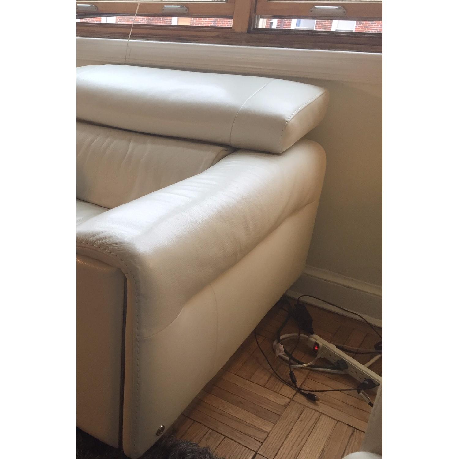 Natuzzi Italian Leather Sofa + Arm Chair - image-6