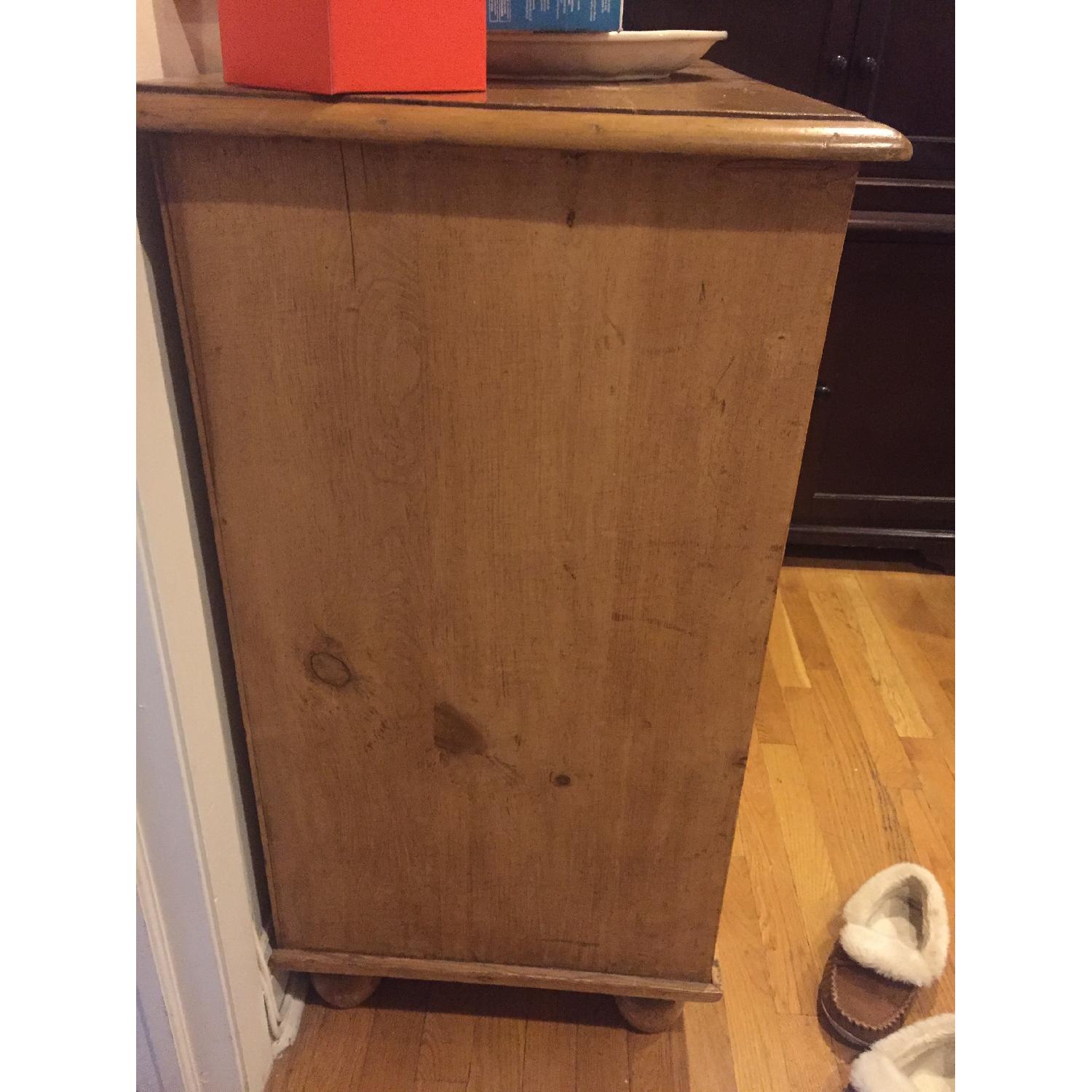 Antique English Pine 5 Drawer Dresser - image-2