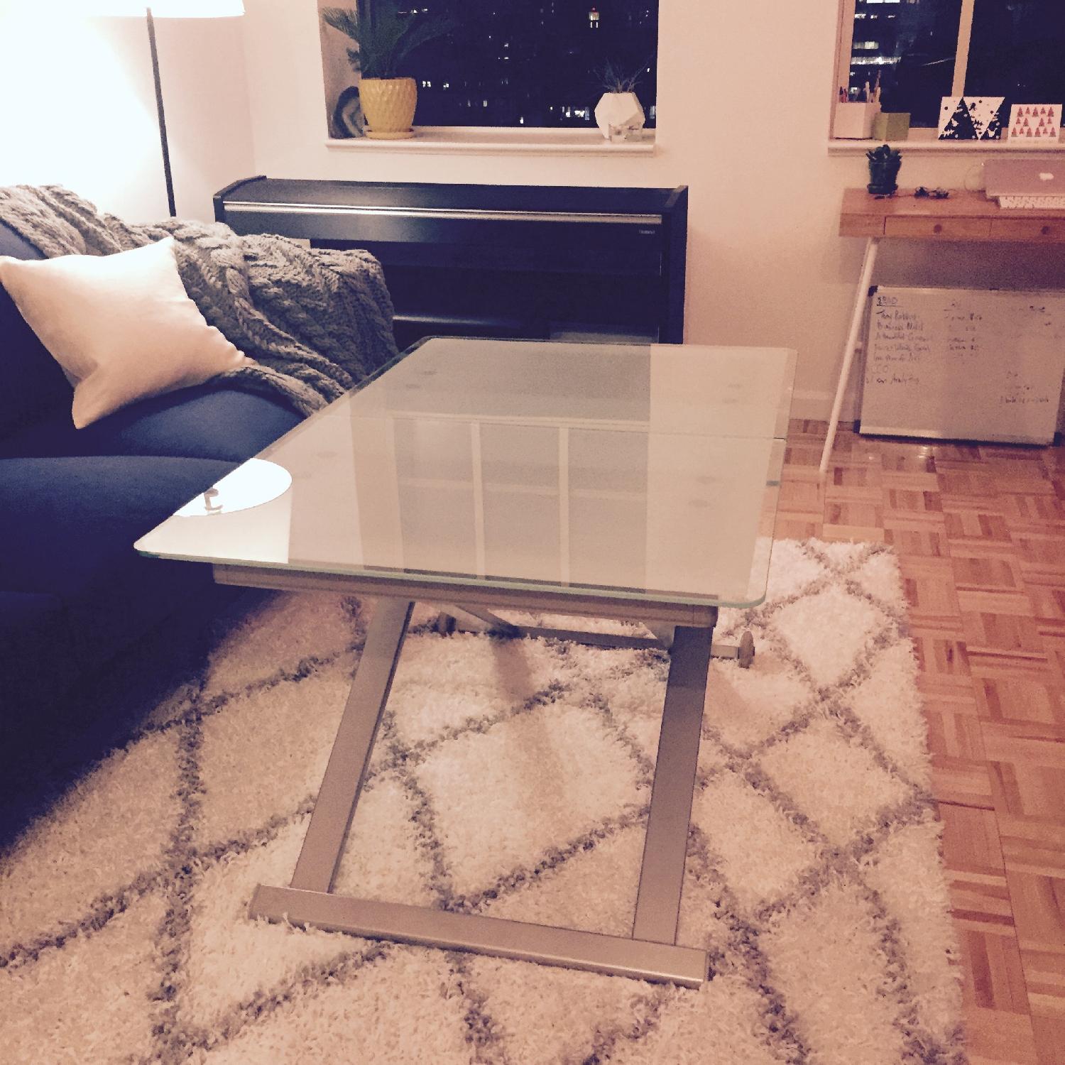 Calligaris Italian Glass Extendable Dining Table - image-1