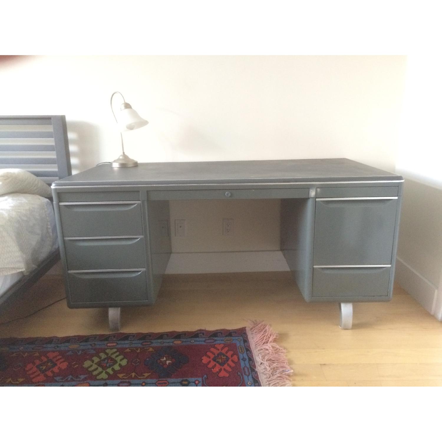 General Fireproofing Co. Grey Tanker Desk - image-1