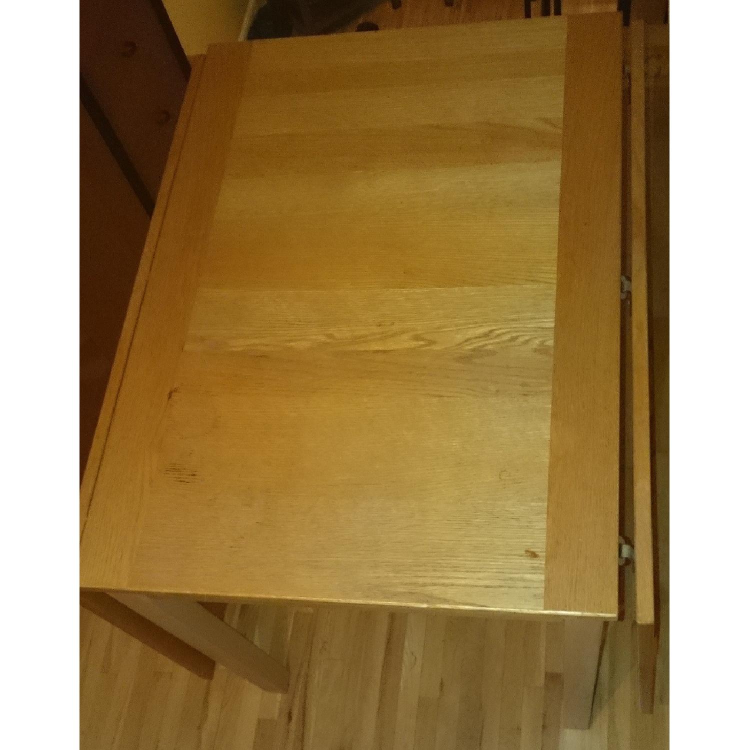 Wooden Drop-Leaf Kitchen Table - image-4