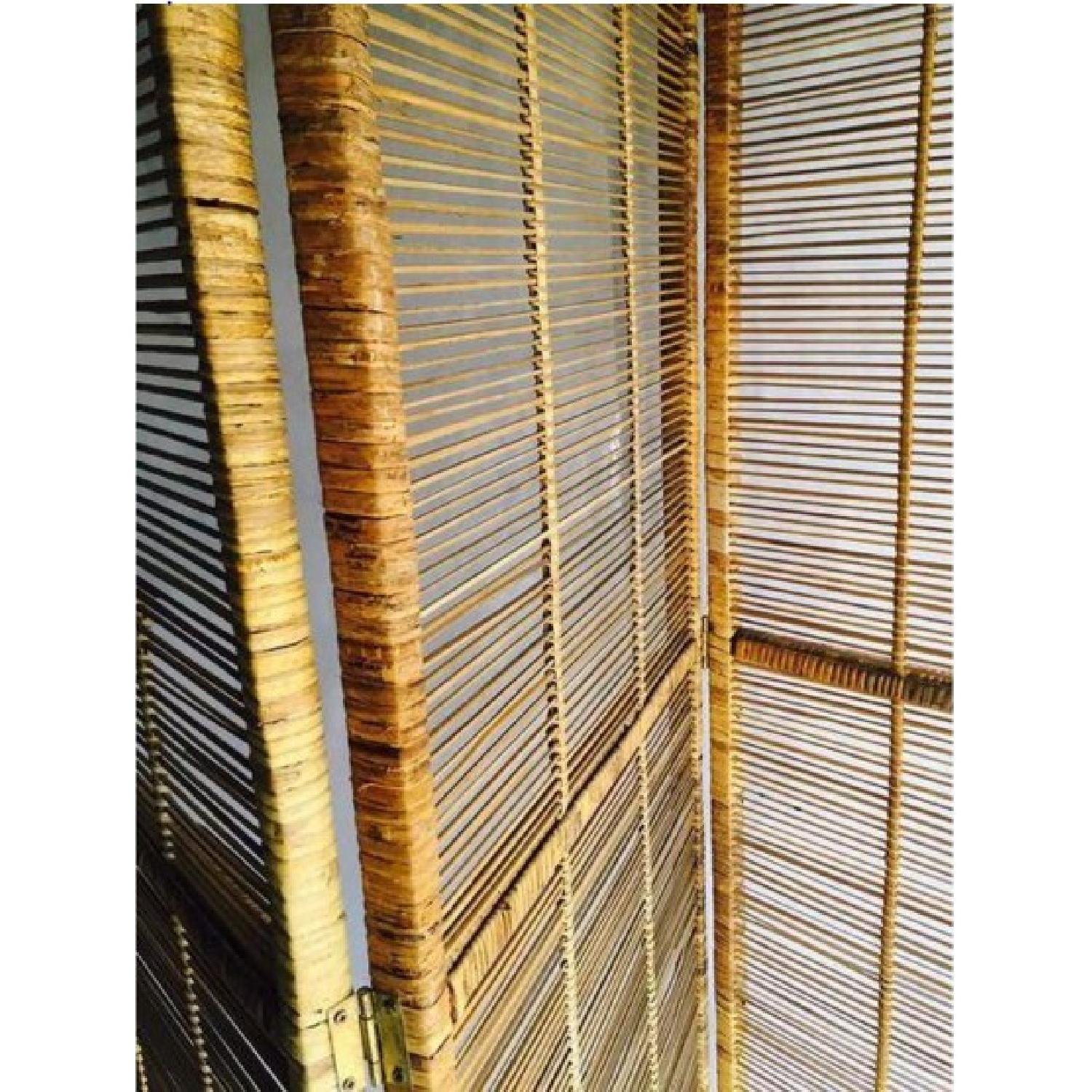 Vintage Bamboo & Rattan Room Divider AptDeco