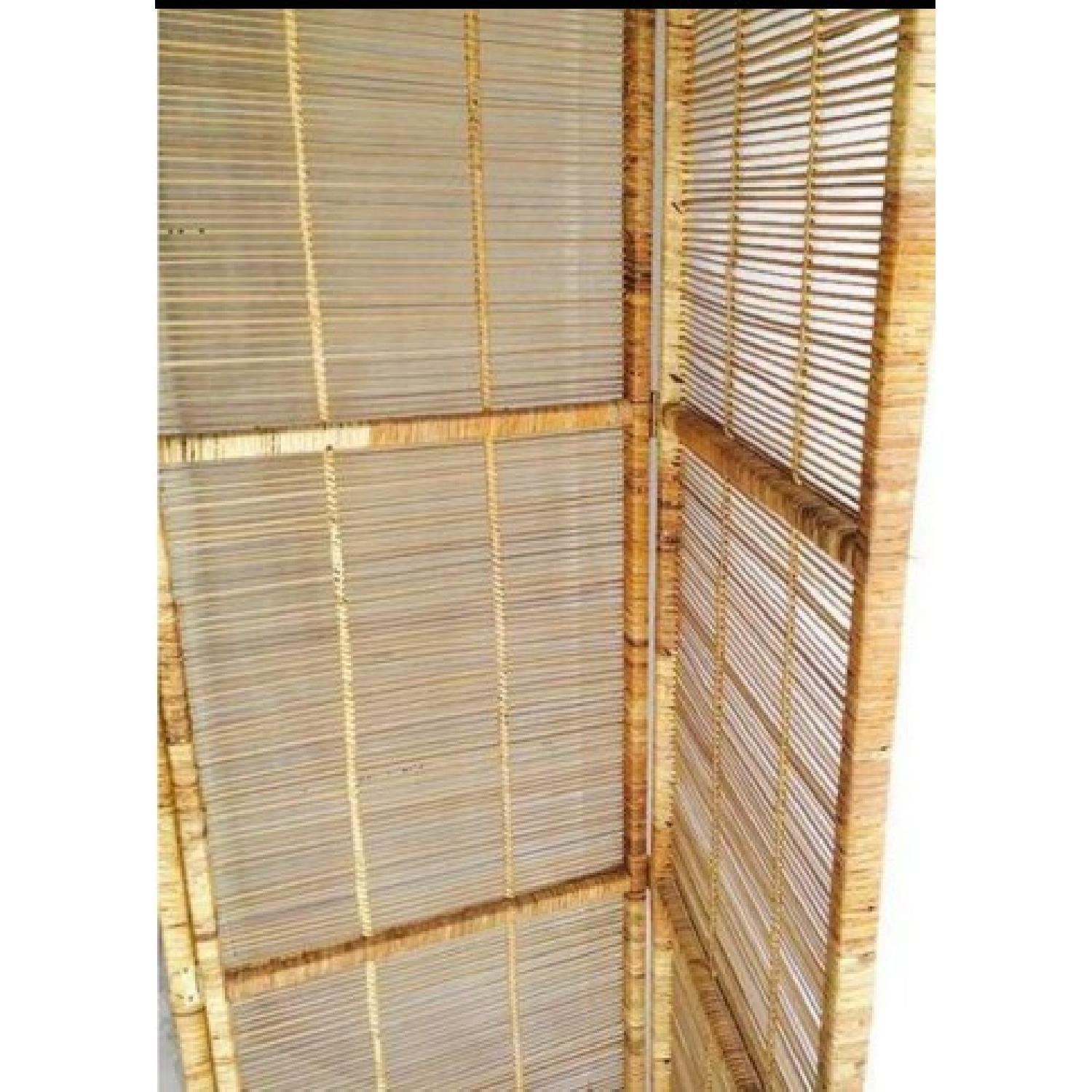 Vintage Bamboo & Rattan Room Divider AptDeco