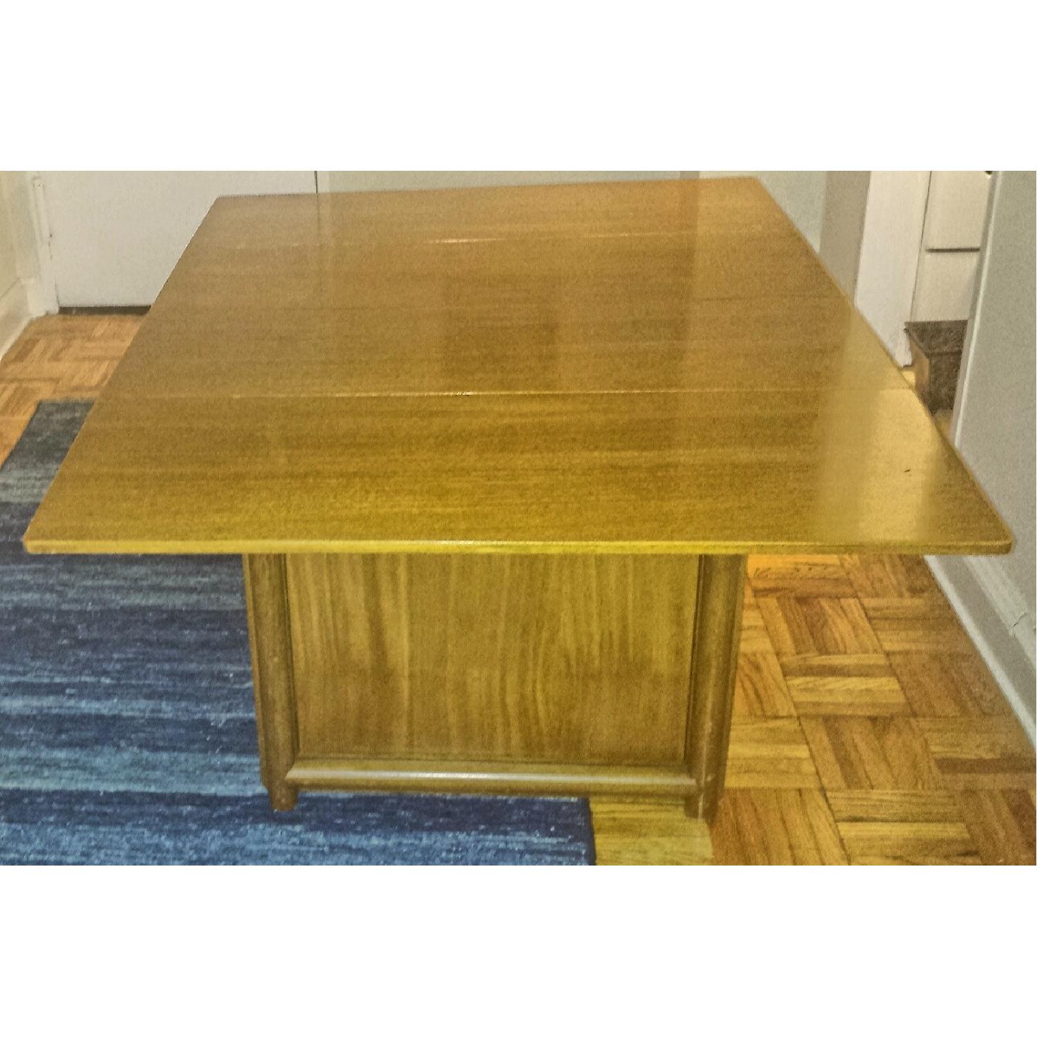 Adjustable Wood Table w/ 5 Extra Leaves - image-3