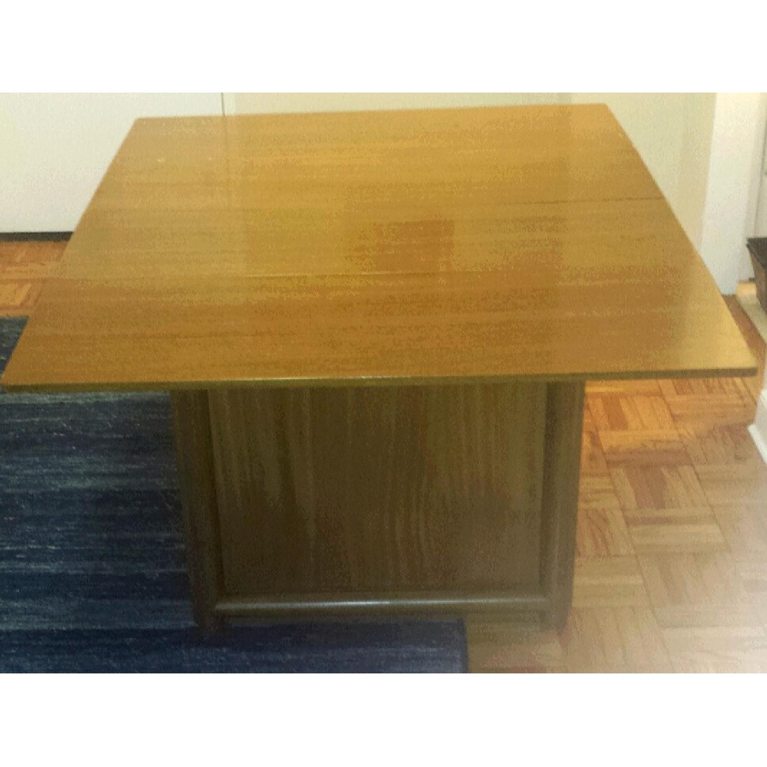 Adjustable Wood Table w/ 5 Extra Leaves - image-5