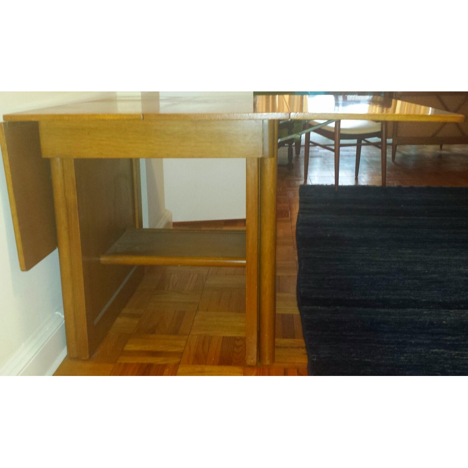 Adjustable Wood Table w/ 5 Extra Leaves - image-7