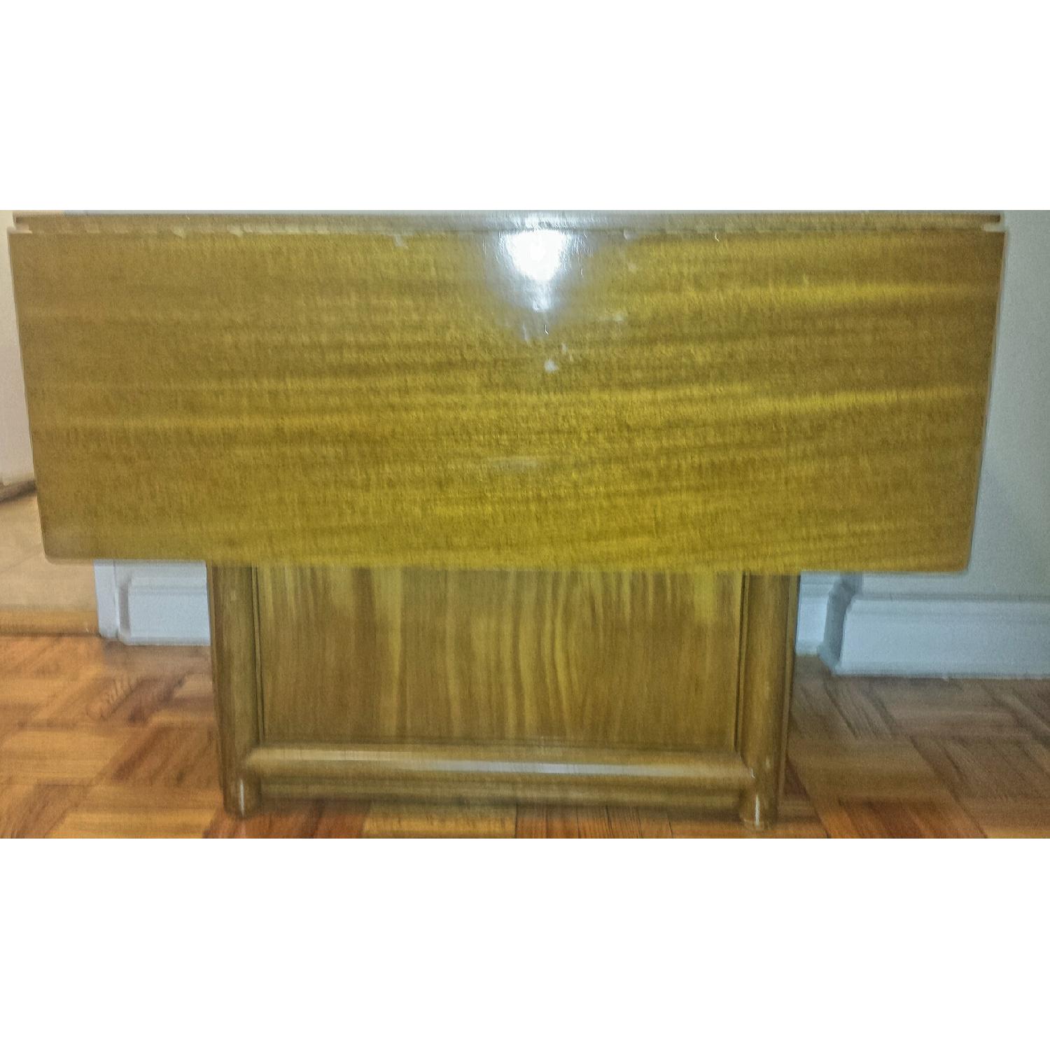 Adjustable Wood Table w/ 5 Extra Leaves - image-11