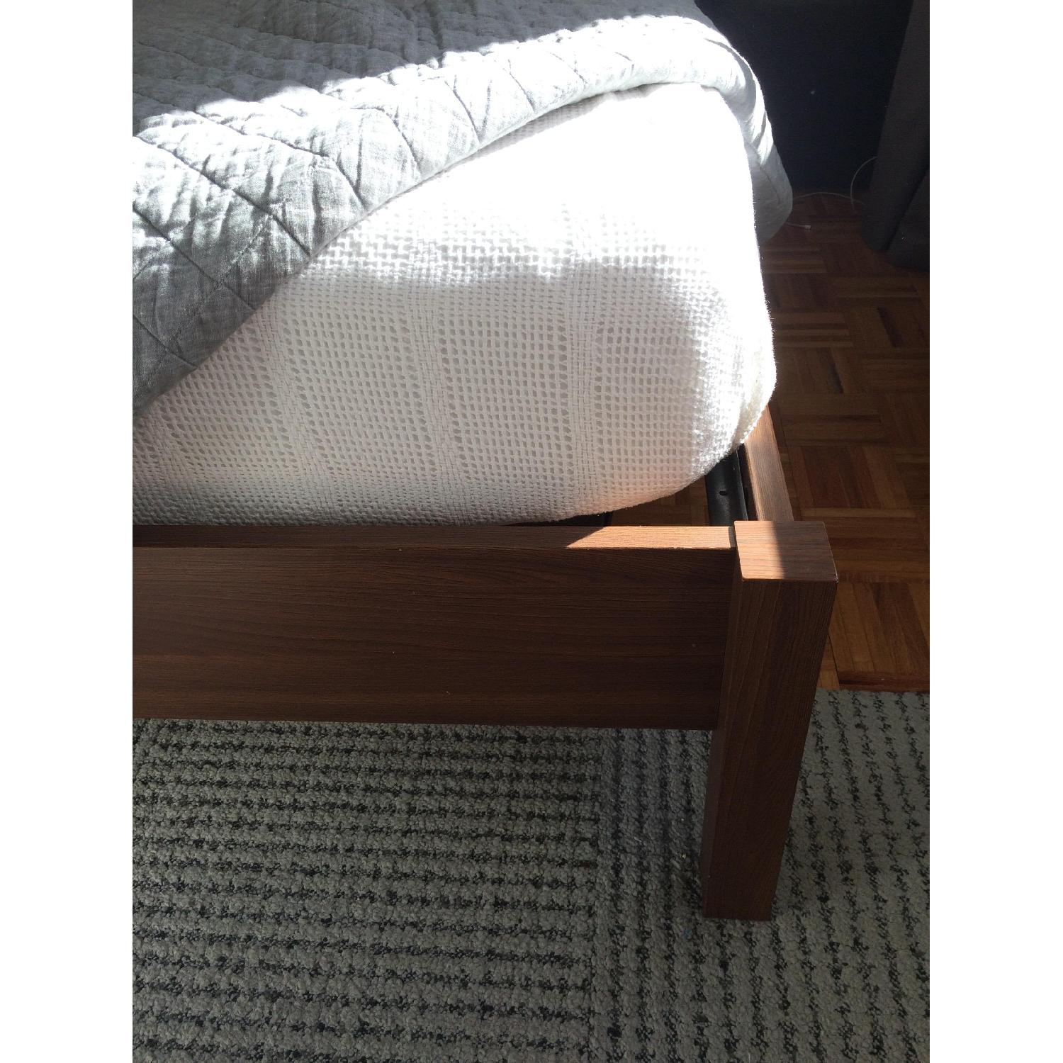 Ikea Nyvoll Queen Size Bed Frame in Medium Brown - image-3