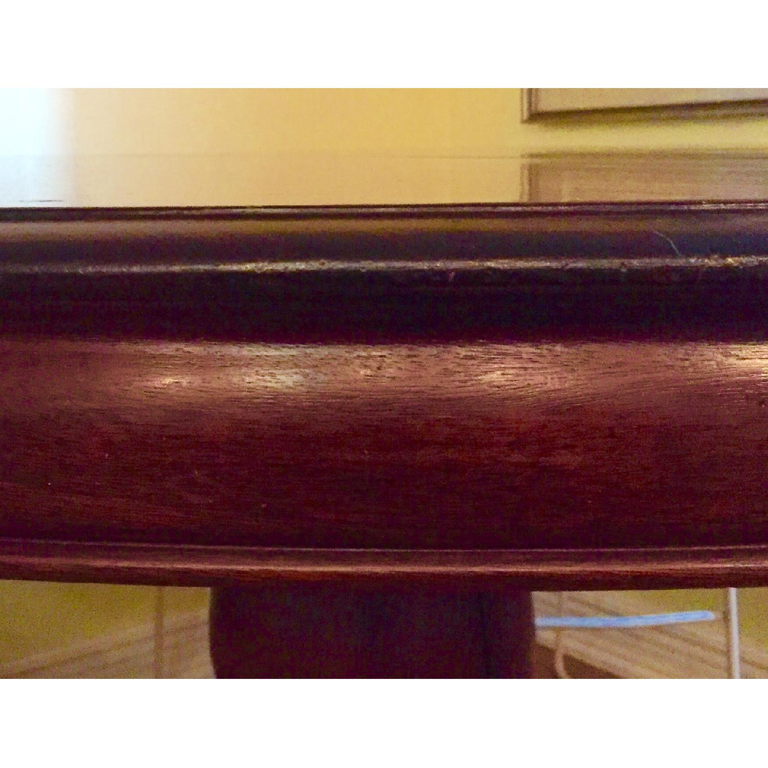 Cherry Mahogany Expandable Round Table - image-2