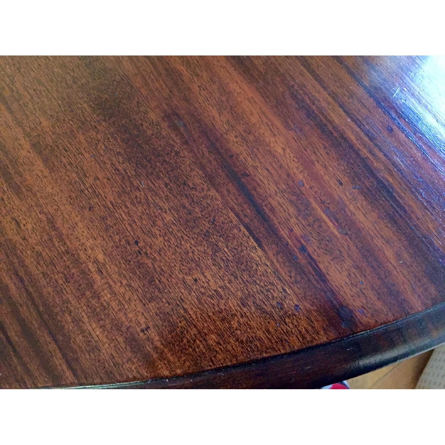 Cherry Mahogany Expandable Round Table - image-5