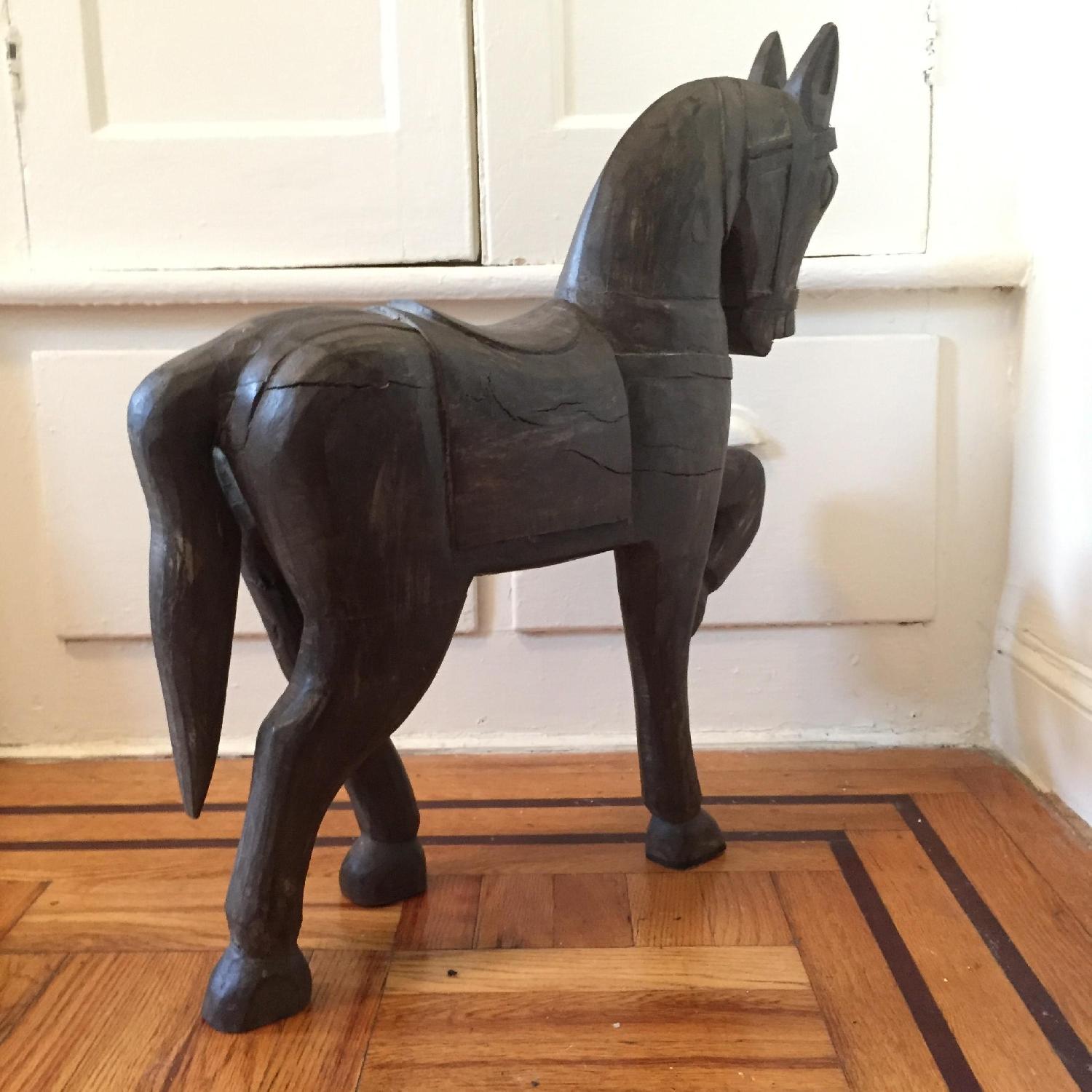 Restoration Hardware Hand-Carved Horse - image-3
