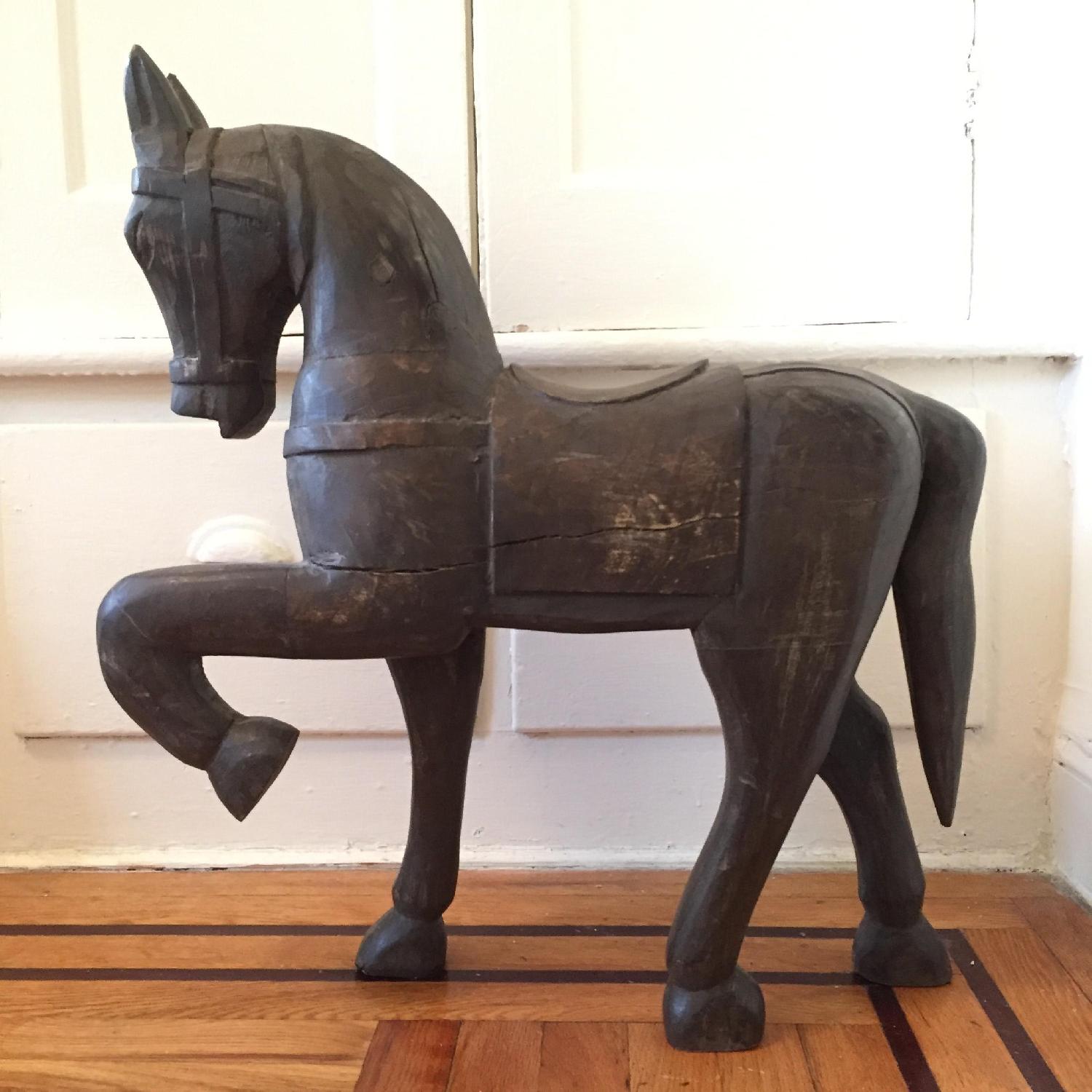 Restoration Hardware Hand-Carved Horse - image-4