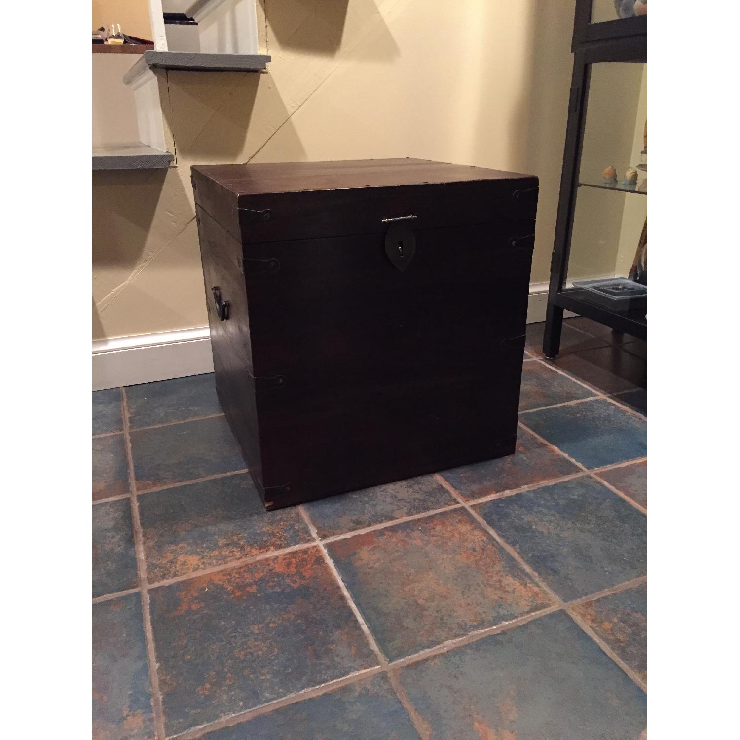 Pottery Barn Wooden Storage Cube - image-1