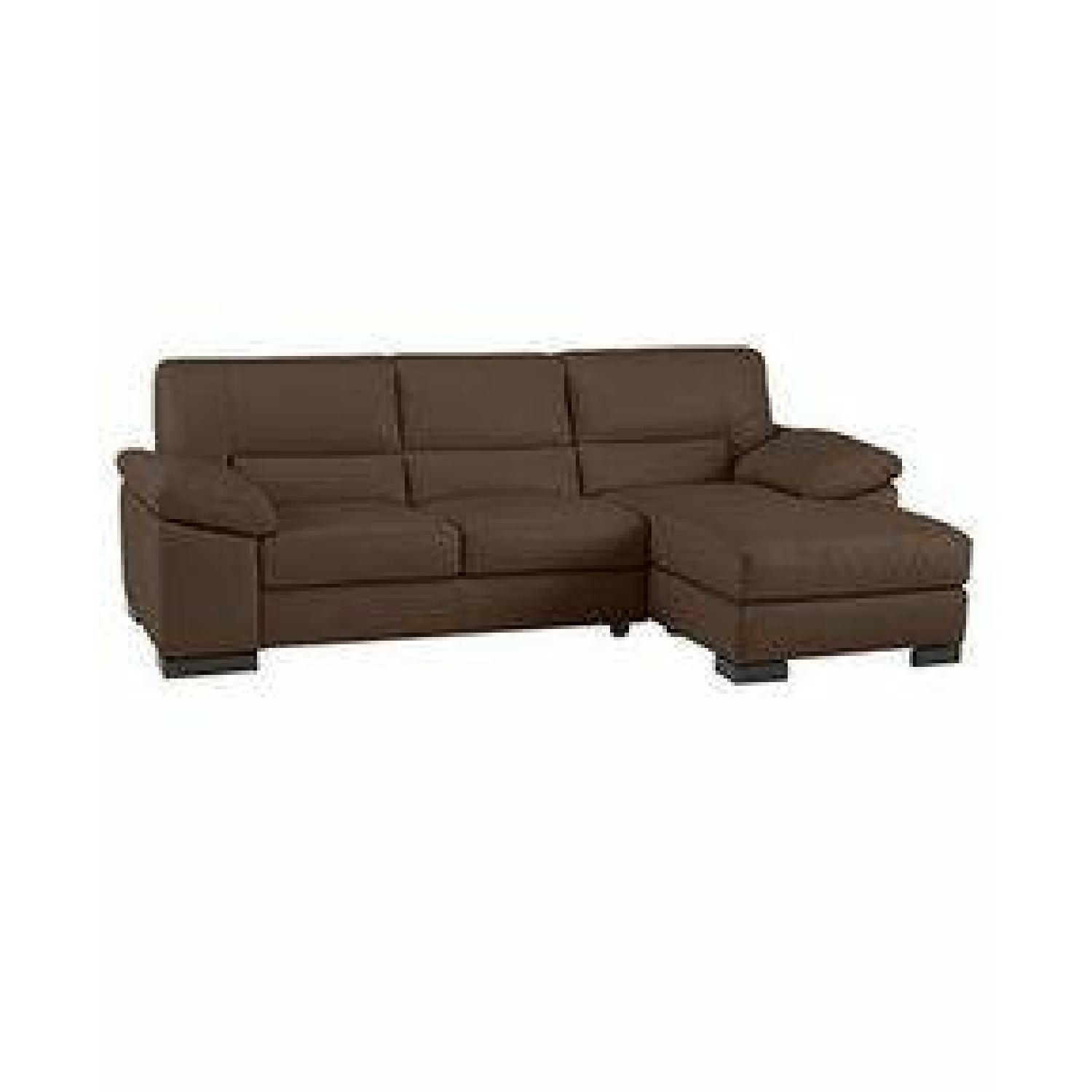 Cindy Crawford Collection 2-Piece Brown Leather Sectional Sofa - image-2
